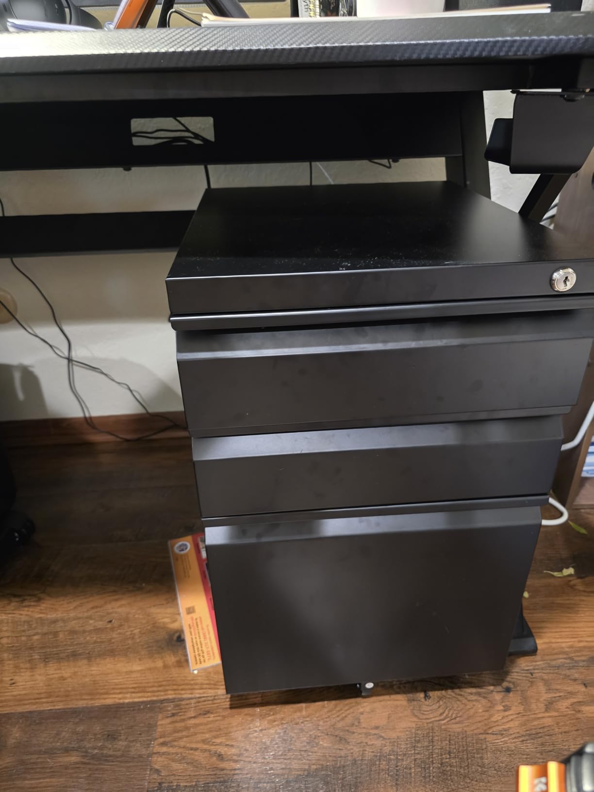 DEVAISE 3-Drawer Mobile File Cabinet (Under Office Desk), Assembled Except Casters, Fits Letter/Standard Sizes, White customer photo 2