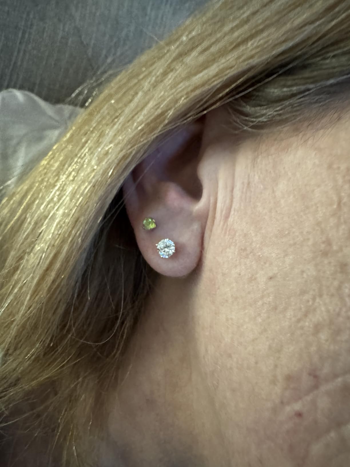 0.5 to 12 Carat 14K White Gold Round Shape IGI Certified LAB GROWN Diamond Stud Earrings for Women 4 Prong Push Back (E/F Color VS2/SI1 CLARITY) customer photo 2