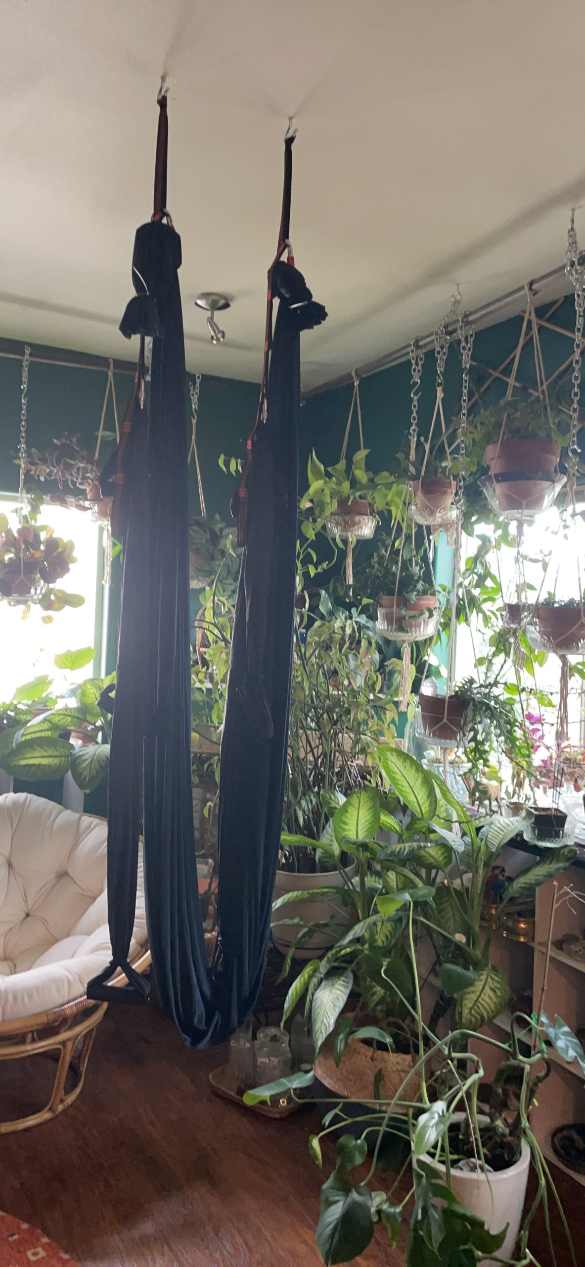 Aerial Yoga Swing Set - Hammock Hanging Swing - Sling Inversion Fly Kit - Antigravity Yoga Sling - Suspension Trapeze customer photo 2