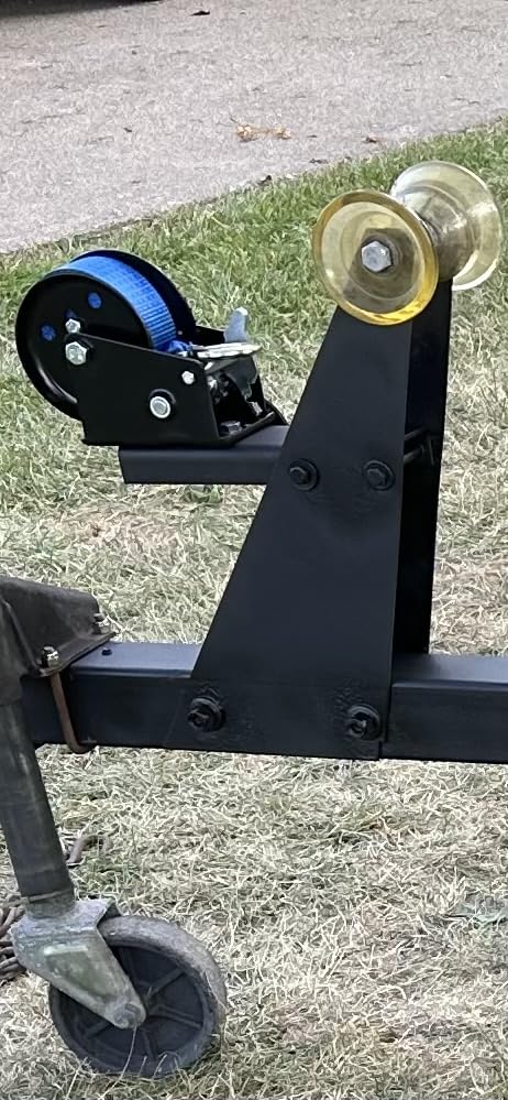 Boat Trailer Winch 1600LBS with 26ft Strap, 4:1 Gear Ratio Hand Crank Winch, 2-Way Ratchet Heavy Duty Steel Winch for Boat, Jet Ski, ATV, Trailer customer photo 1
