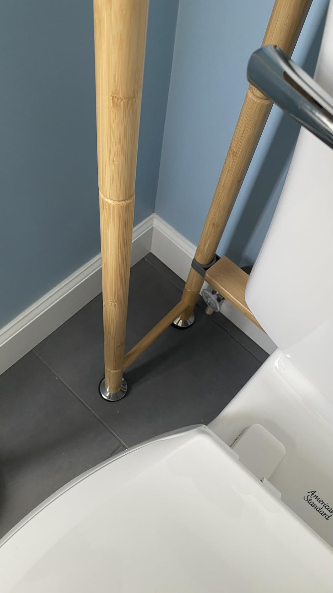 AmazerBath Over The Toilet Storage Bamboo, Bathroom Over Toilet Organizer Rack, 3-Tier Freestanding Above Toilet Shelf for Bathroom, Laundry, Space Saver, Natural Color customer photo 1