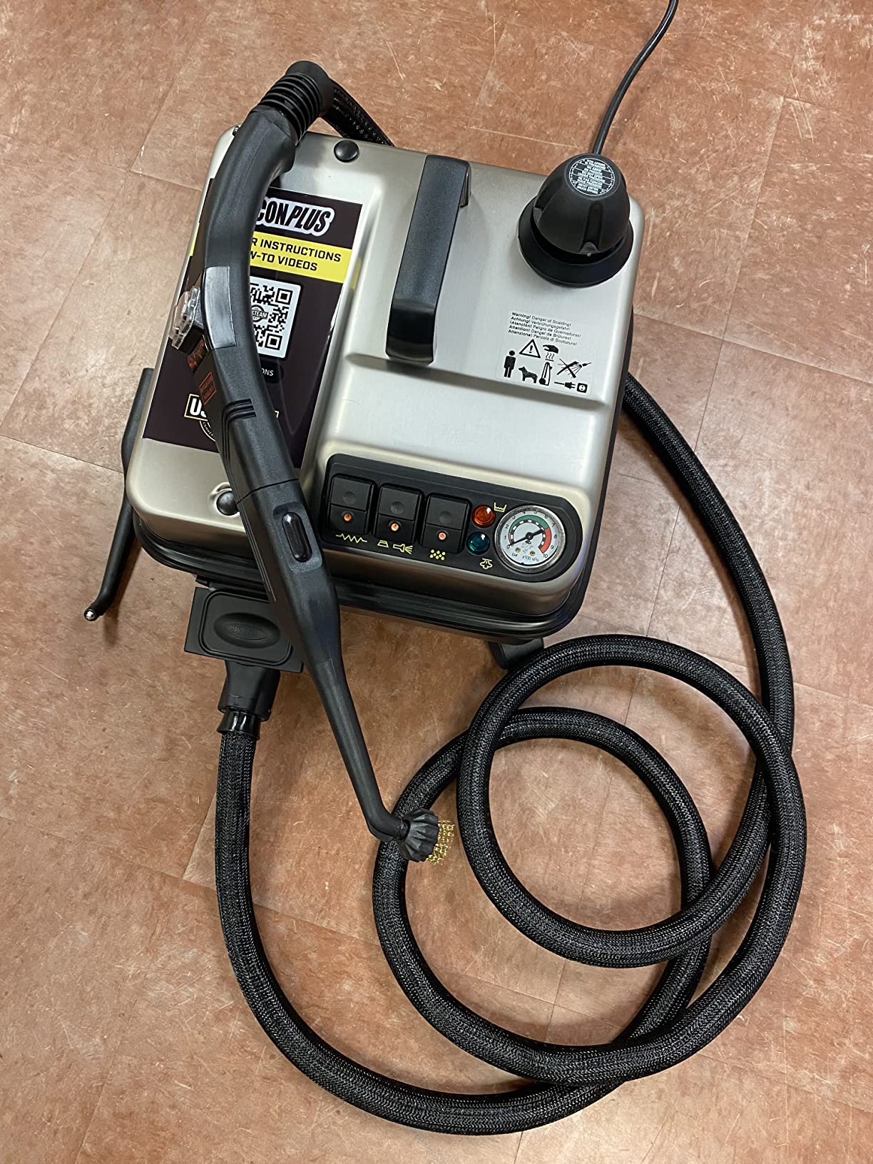 US Steam FALCON Commercial Steam Cleaner | 1800 W | Lightweight, Durable, Stainless Steel | 305F & 70PSI | Hot Water Burst Feature | Long 12ft Hose | 1 gal. Boiler | Great for Auto Detailing customer photo 1