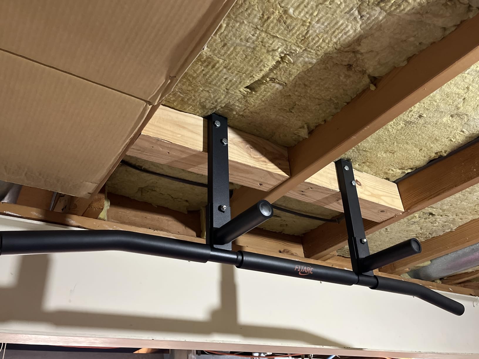 Fitarc Joist Mount Pull Up Bar, Wall Chin Up Bar Ceiling Mount for Beams, Heavy Duty Steel Construction, Home Gym Workout Equipment - Patent Pending customer photo 1