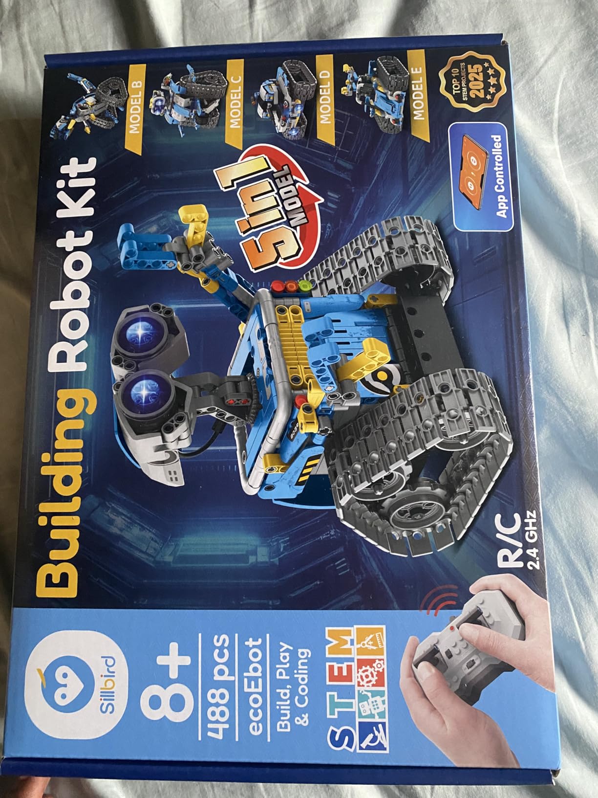 Sillbird Robot Building Kit with Remote Control STEM Gifts for Boys Age 8-13, Coding Robotic Toys for Kids Birthday, Buildable 5in1 Models with 488 Pieces customer photo 2