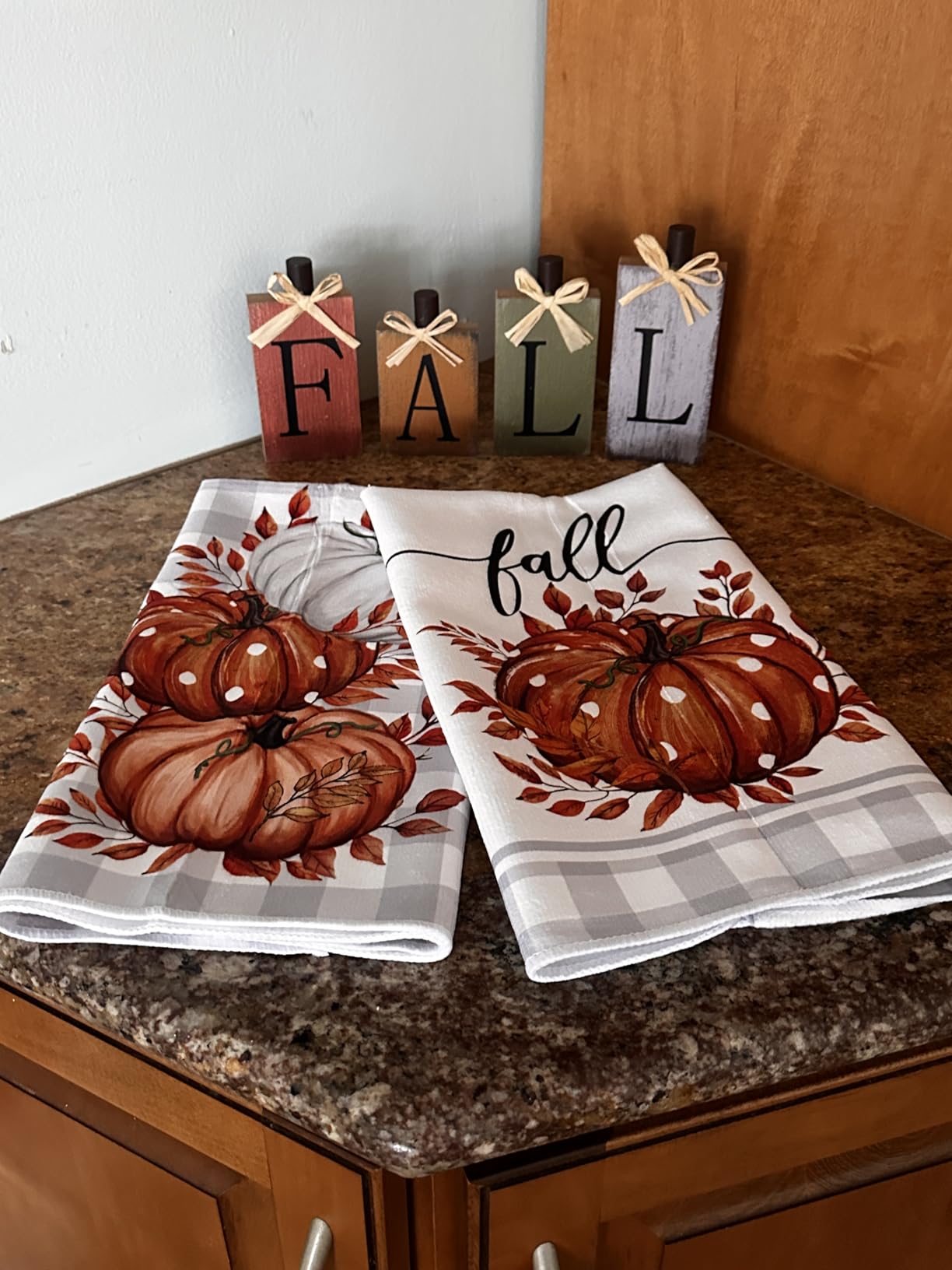 Fall Decorations for Home Thanksgiving Signs Wooden Table Sign Vintage Farmhouse Block Sign Harvest Fall Autumn Home Decor customer photo 1