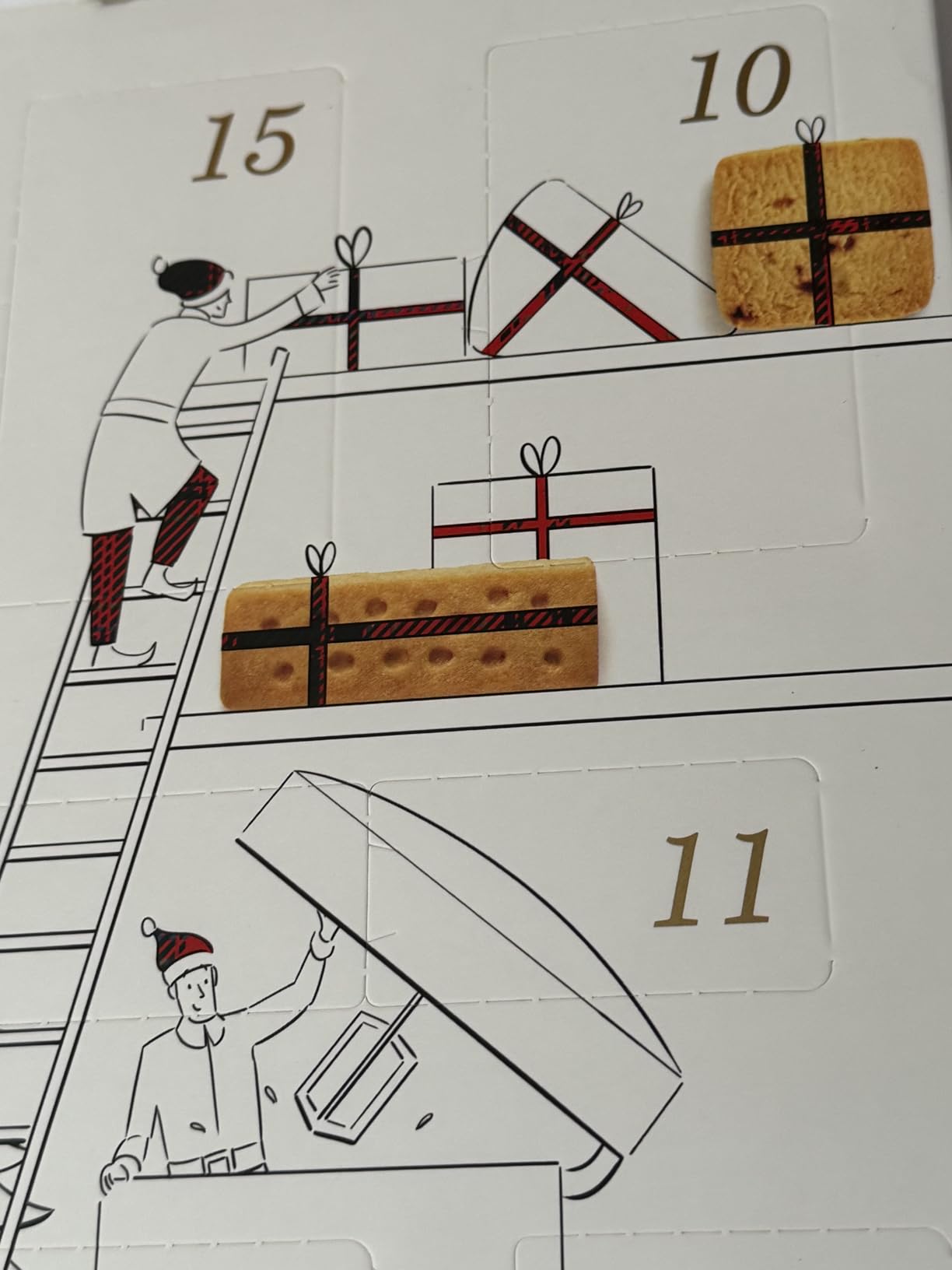 Walker's 2025 Advent Calendar with Shortbread Cookies from Scotland - 24 Count (10.4 oz) - Limited Edition Cookie Box with Christmas Cookies in Various Shapes and Flavors customer photo 2