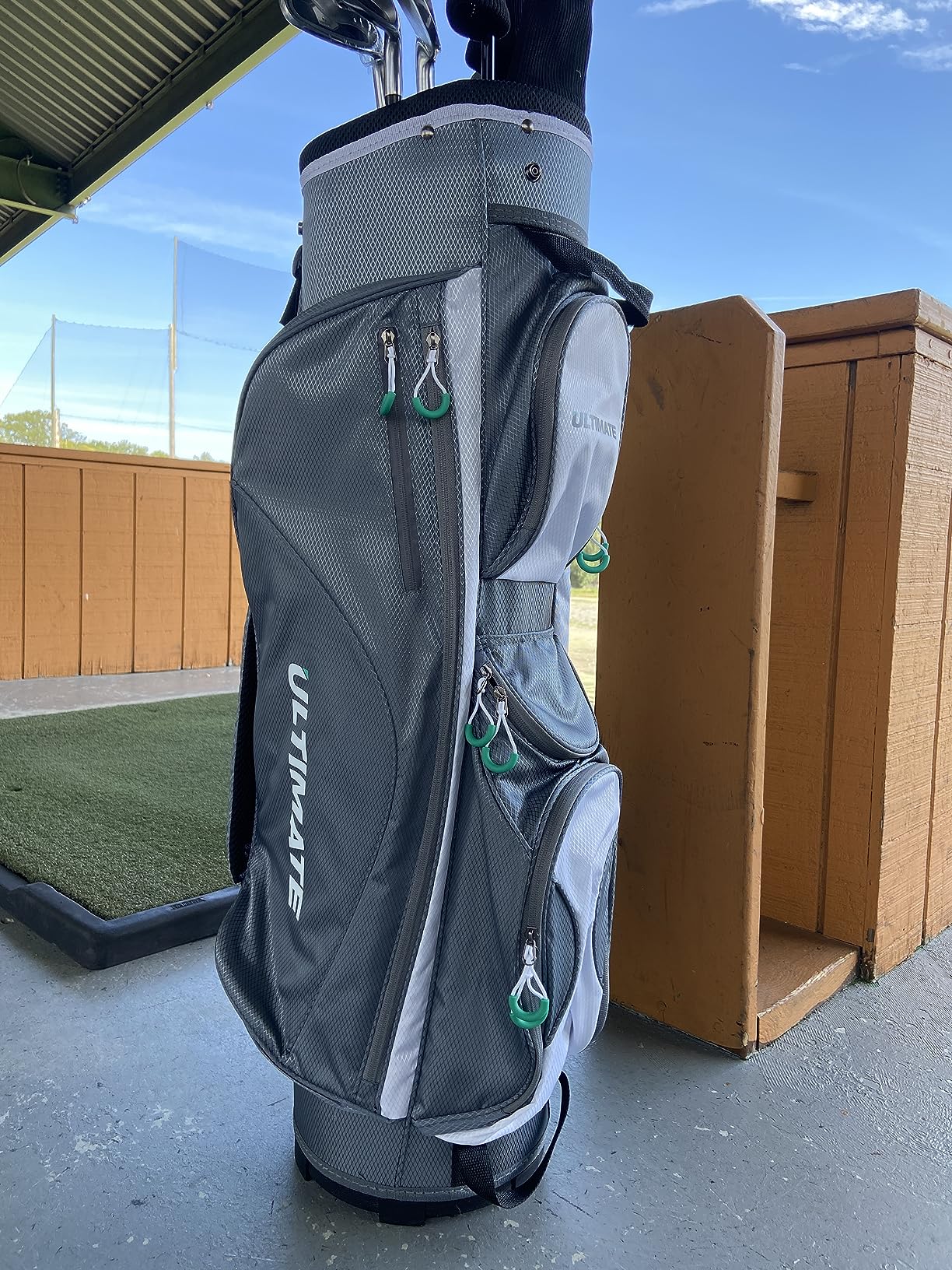 Tangkula Golf Cart Bag with 14 Way Top Dividers, Lightweight Golf Cart Bag with Shoulder Strap, 7 Zippered Pocket, Cooler Bag & Valuable Pocket, Portable Golf Club Bag with Rain Hood/Dust Cover customer photo 1