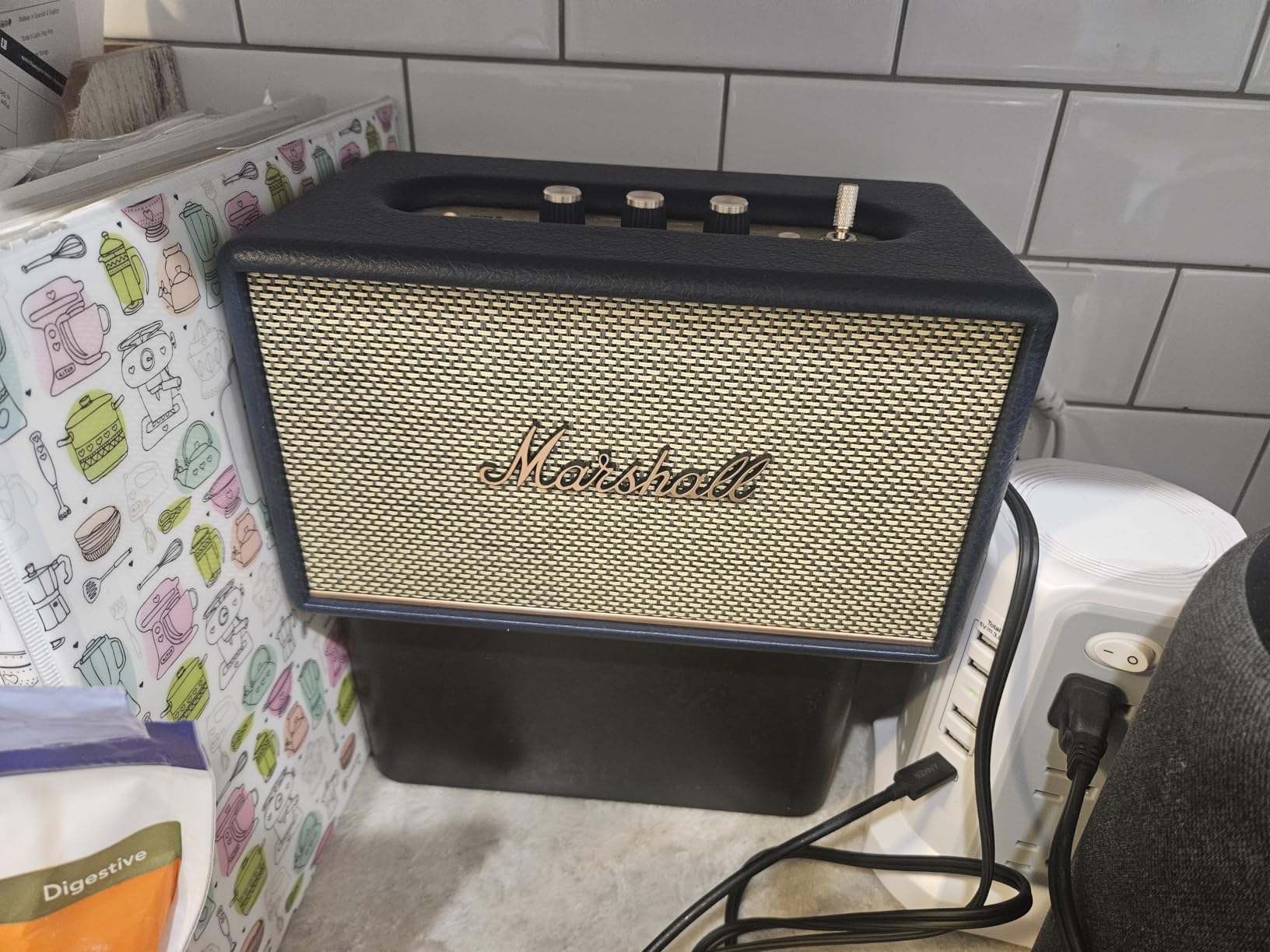 Marshall Acton III Bluetooth Home Speaker - Loud Stereo Sound with Bass and Treble Controls | Plug-in Powered | 3.5mm Aux Input - Black customer photo 1