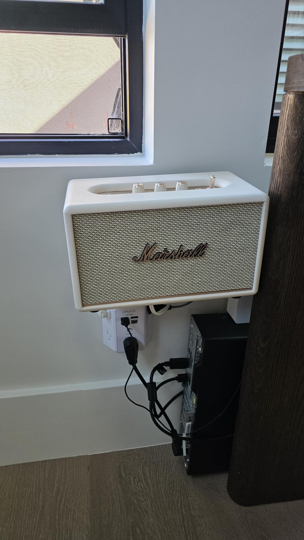 Marshall Acton III Bluetooth Home Speaker - Loud Stereo Sound with Bass and Treble Controls | Plug-in Powered | 3.5mm Aux Input - Black customer photo 2
