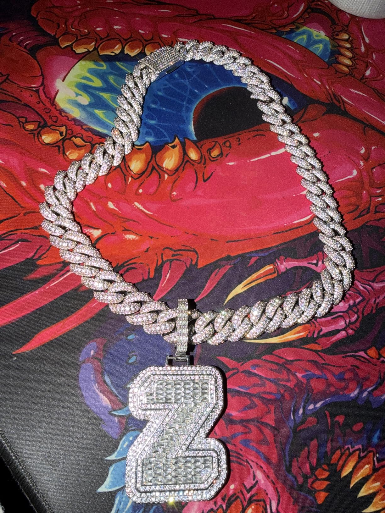 18mm Iced Out Cuban Link Chain 18K White Gold Plated Bling 5A+ Cubic Zirconia Diamond Chain Rapper Hip Hop Thick Cuban Link Necklace Luxury Jewelry for Men and Women customer photo 1