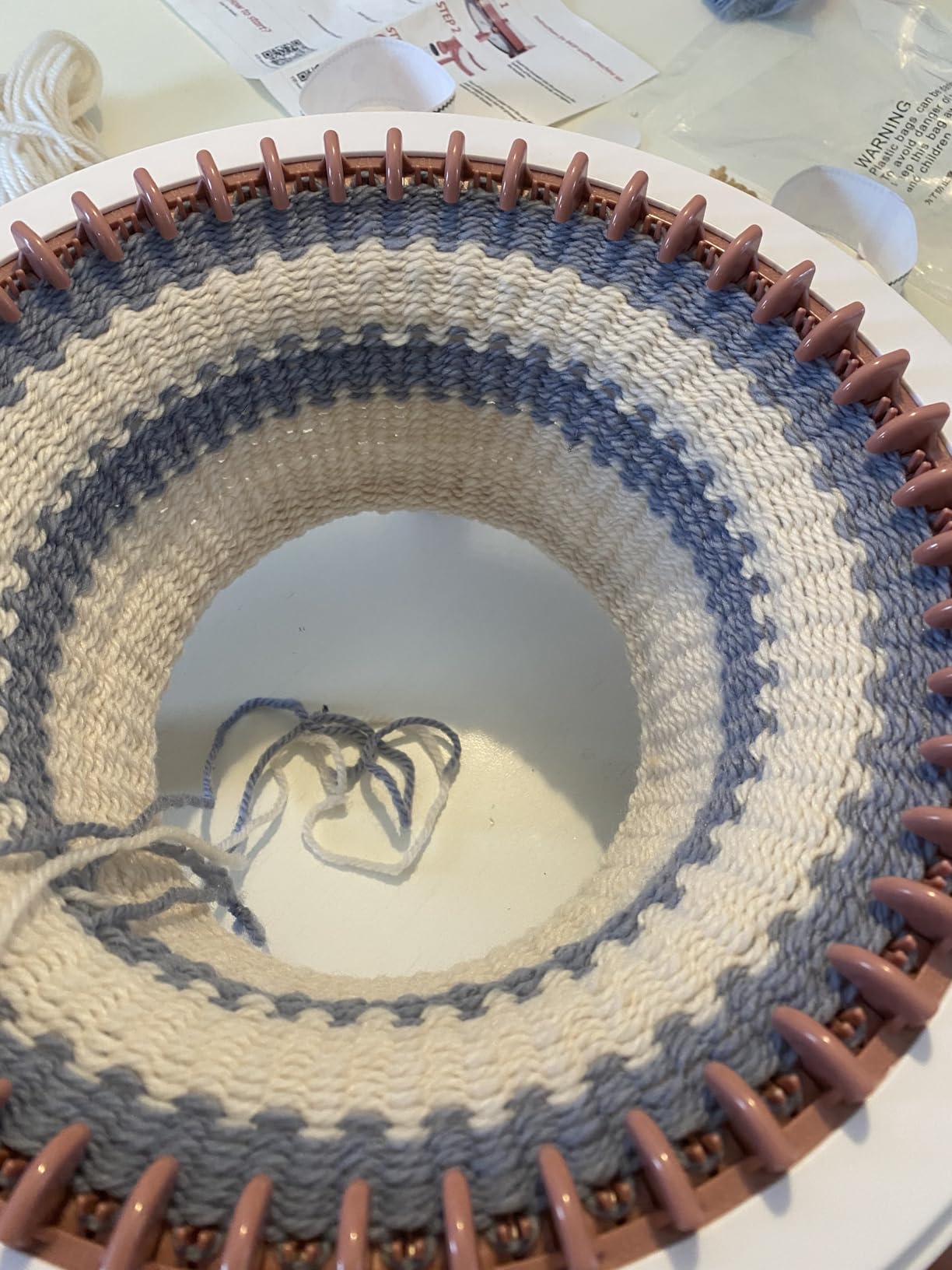 SENTRO Knitting Machine 40 Needles, Smart Circular Knitting Machine, Double Knitting Loom Machine for Adults Beginners, DIY Knitting Board Rotating Machine for Hat, Scarves, Gloves, Socks customer photo 1