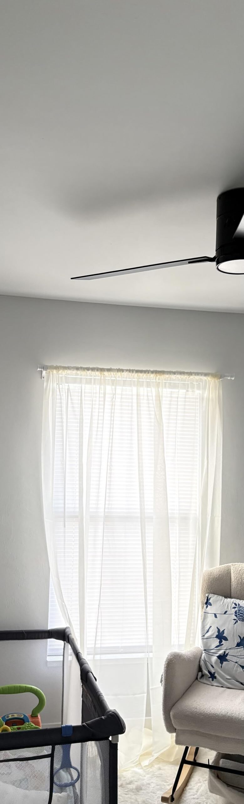 Simplebrand Black Sheer Curtains 84 Inches Long, Light Filtering Rod Pocket Solid Color Window Sheer Curtain Panels, Elegant Curtains & Drapes for Living Room, Bedroom 2 Panels (Black, 42