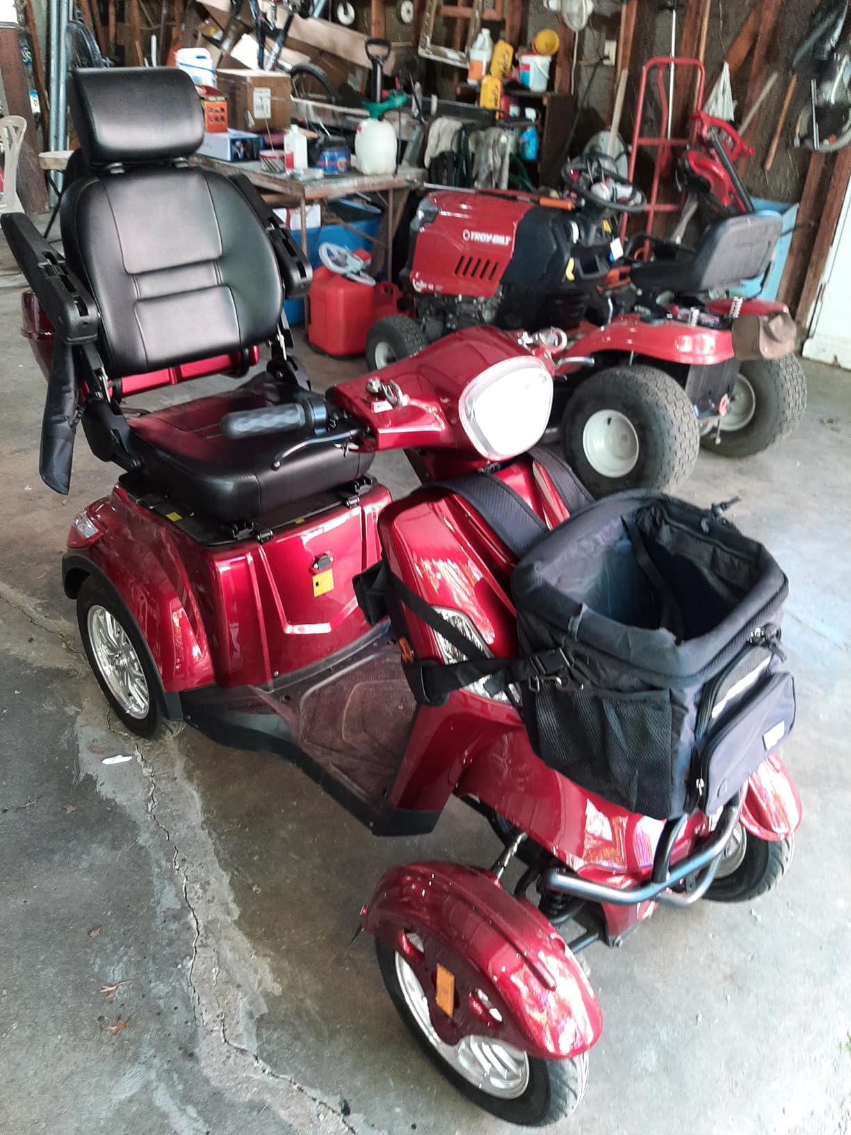 Mobility Scooters for Seniors & Adults 500lbs Capacity - 800W All Terrain Electric Powered Mobility Cart - Heavy Duty Mobility Scooter for Elderly w/Charger Remote Keys (Red) customer photo 1