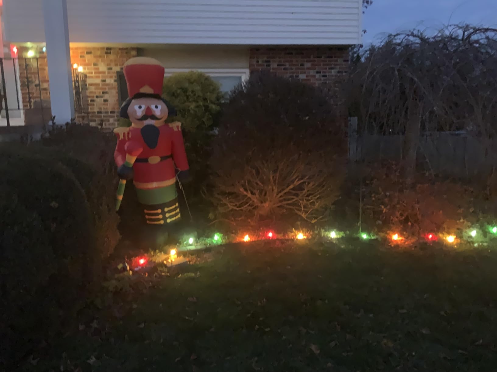 Christmas Pathway Lights Outdoor, 102.8 Ft Driveway Christmas Lights with 80 Multicolor Bulbs and Stakes, Connectable Outdoor Decorations Yard Walkway Sidewalk Holiday, Multicolor customer photo 1