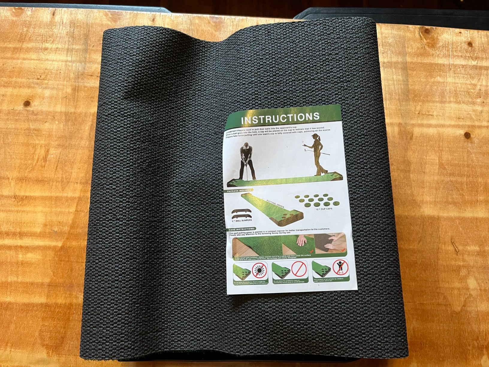 CHAMPKEY Golf Putting Green Indoor - Advanced Guides Golf Putting Mat - Enhance Putting Accuracy and Challenge customer photo 2