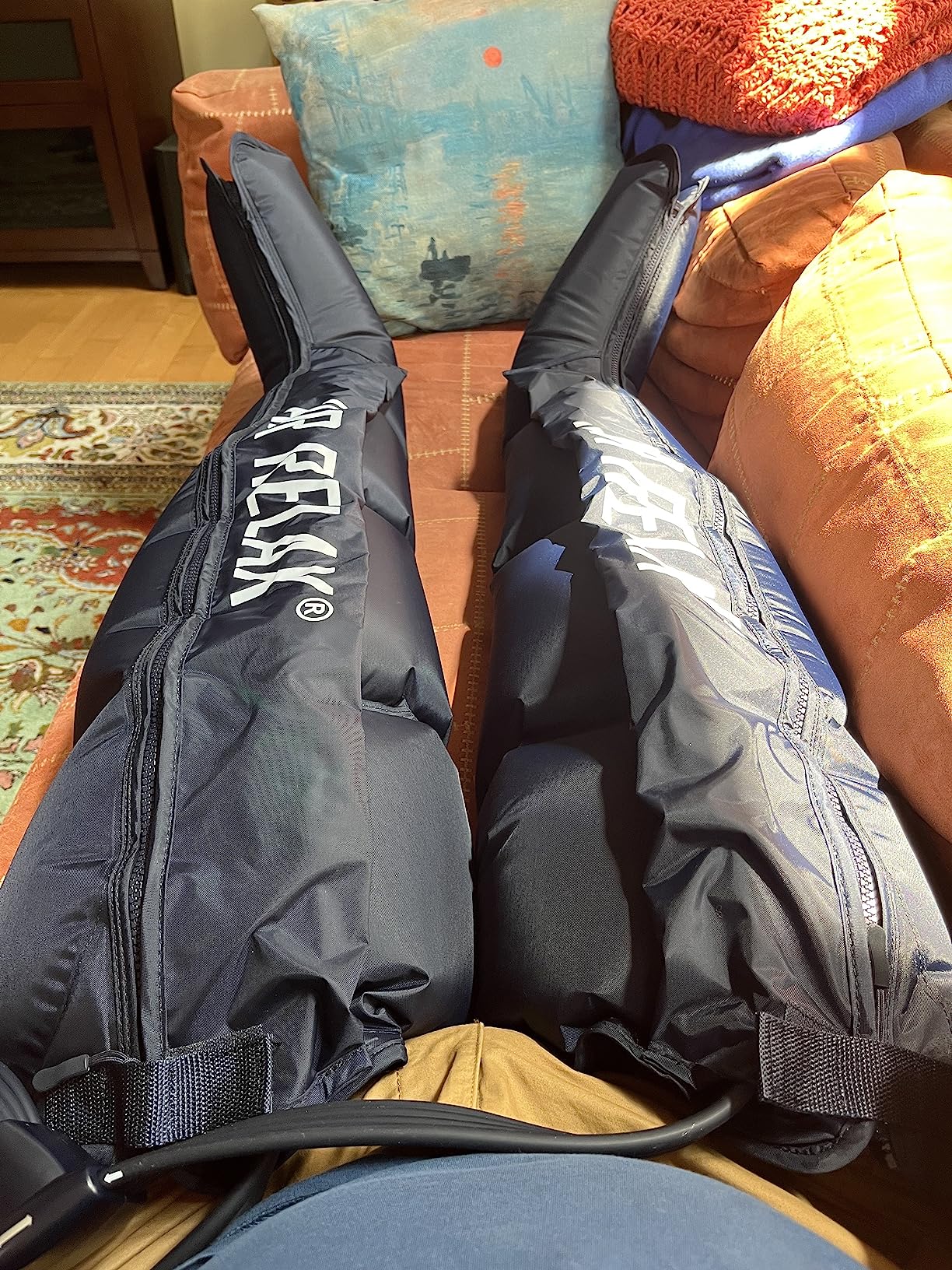 Air Relax Plus AR-3 Professional Compression Boots, FDA Cleared Leg Recovery System, Medical Grade Recovery Boots and Pump, 3 Therapy Modes 4 Chambers, for Circulation and Muscle Relief customer photo 1