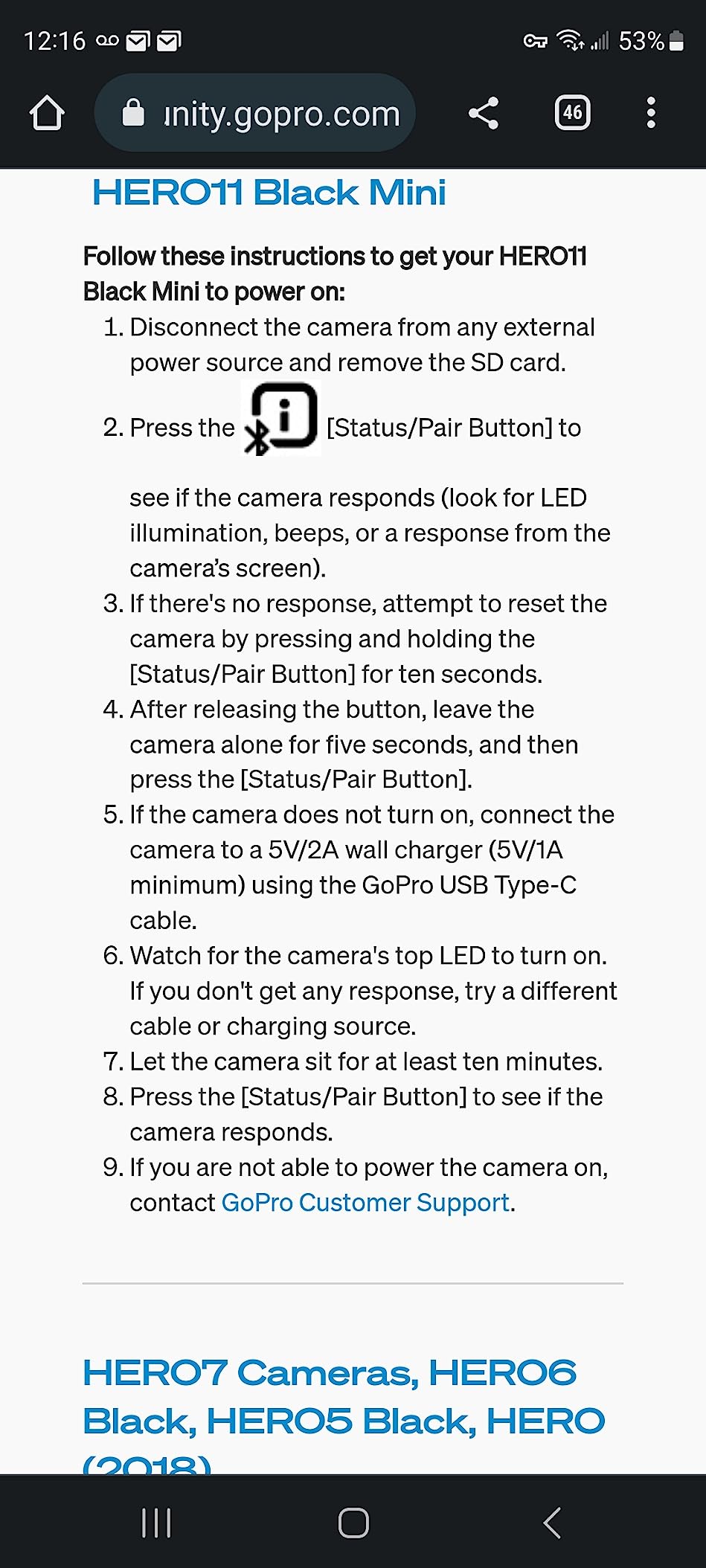 GoPro HERO11 Black Mini - Compact Waterproof Action Camera with 5.3K60 Ultra HD Video, 24.7MP Frame Grabs, 1/1.9
