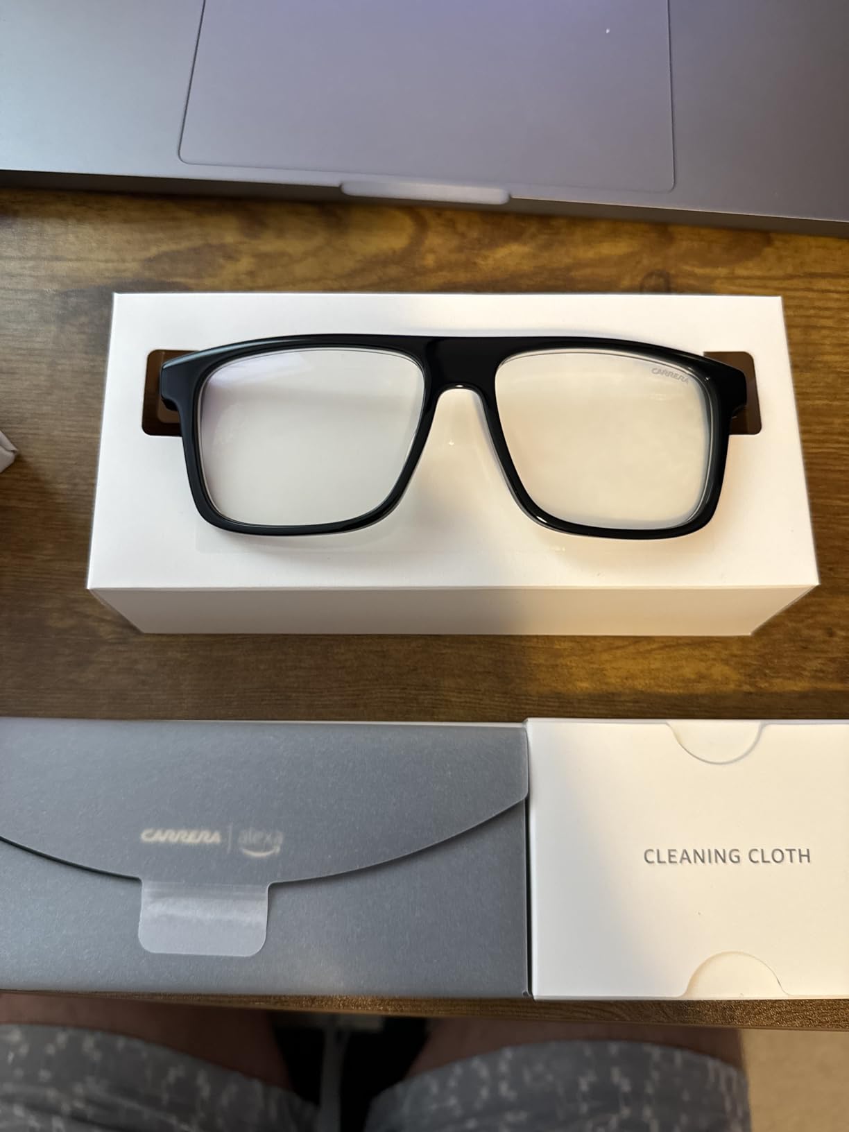 Smart Glasses with Alexa (newest model), Smart audio glasses, Sprinter black frames with blue light filtering lenses, Square customer photo 1