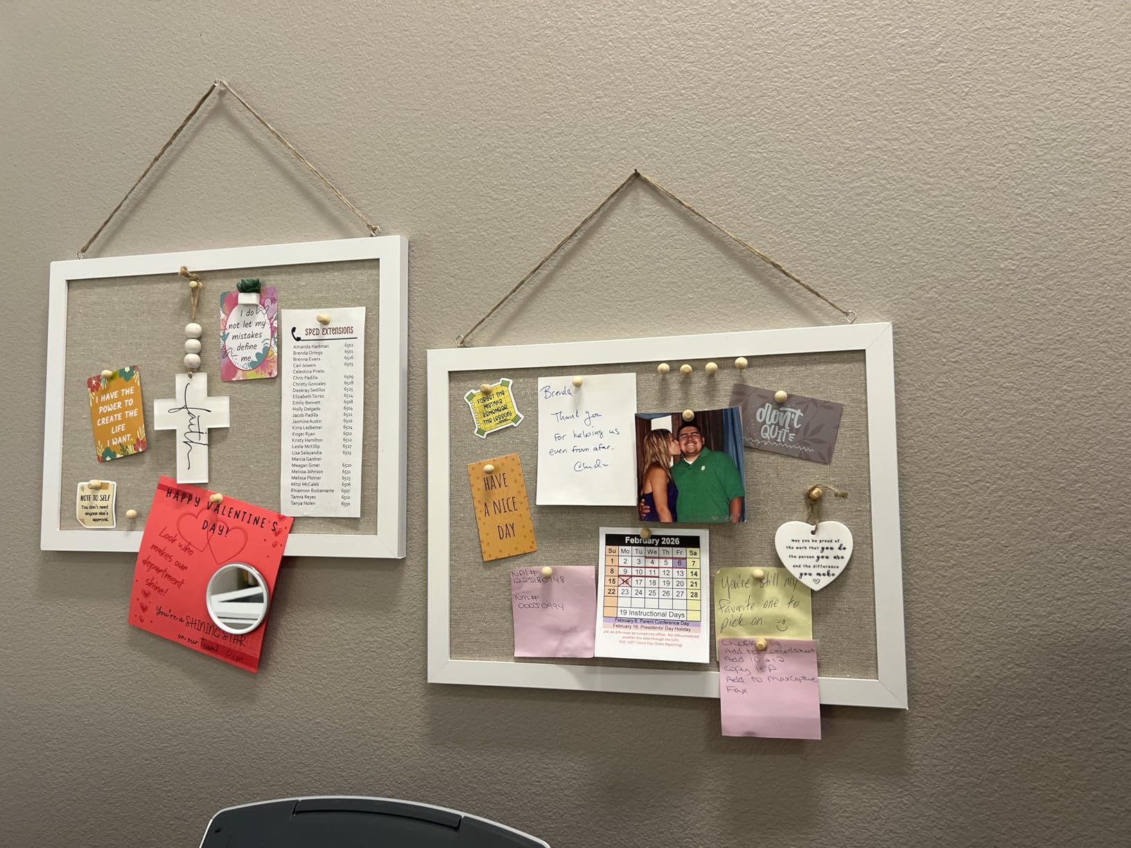 2-Pack Double-Sided Cork Board with Linen, 16