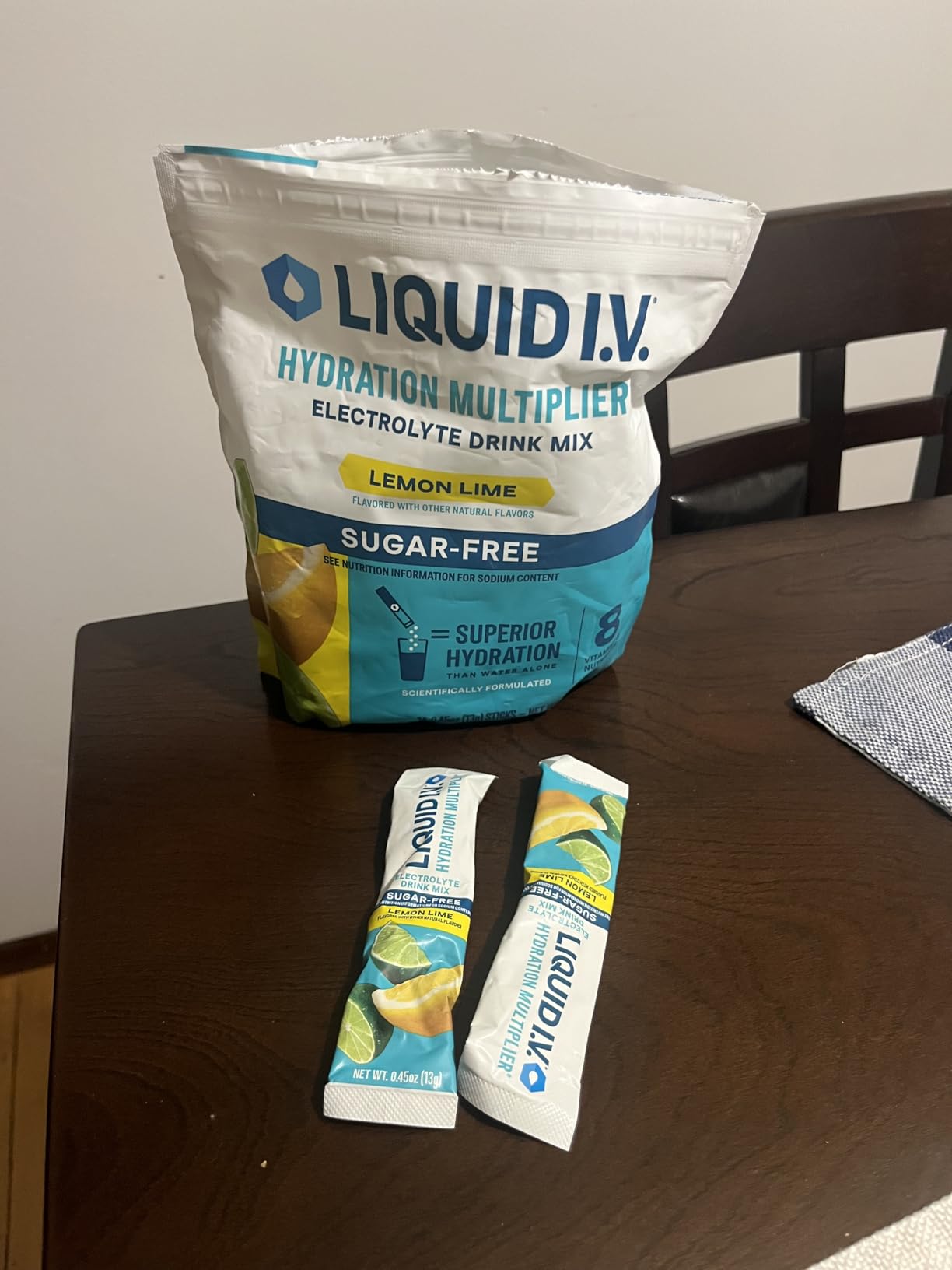 Liquid I.V. Hydration Multiplier Sugar-Free - Lemon Lime | Electrolyte Powder Drink Mix | 14 Servings customer photo 2