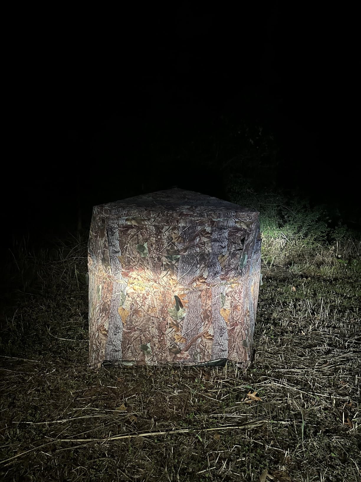FUNHORUN Hunting Blind 270/360 Degree See Through Ground Blind with Carrying Bag, 2/3/4 Person Pop Up Camouflage Tent Portable Concealed Shelter (Best Seller) customer photo 1