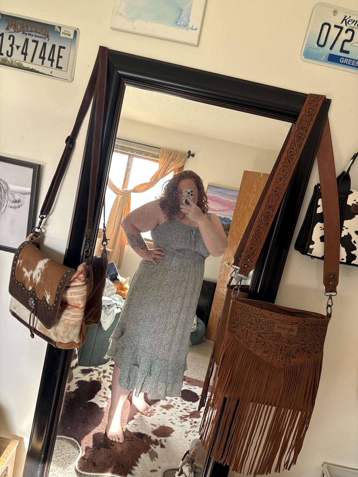 Women's 2026 Summer Floral Boho Dress Square Neck Strapped Swing A Line Sundress Beach Long Maxi Outfits customer photo 2