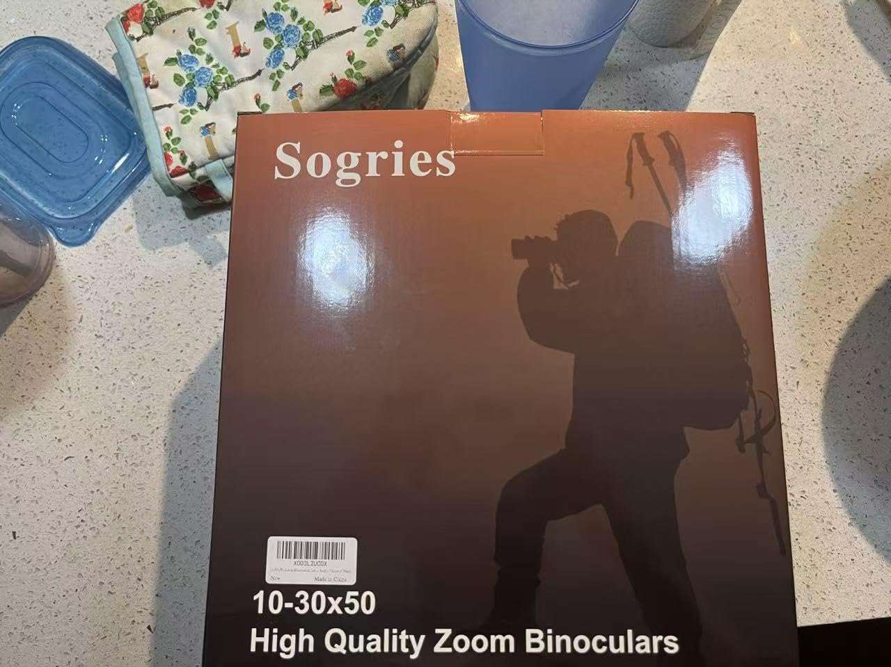 10-30x50 Zoom Binoculars for Adults, High Powered Military Binoculars for Bird Watching Traveling Hunting Concerts with Large View, BAK4, FMC Lens, Clear Low Light Vision at Night customer photo 2
