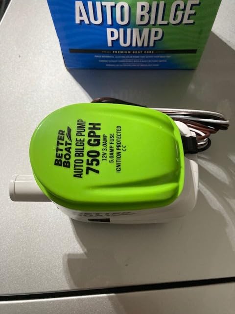 Automatic Bilge Pump 750 GPH 12V with Built-In Float Switch, 3/4 Inch Outlet, 5-Year Warranty, Submersible for Bass Boats, Jon Boats - Better Boat customer photo 2