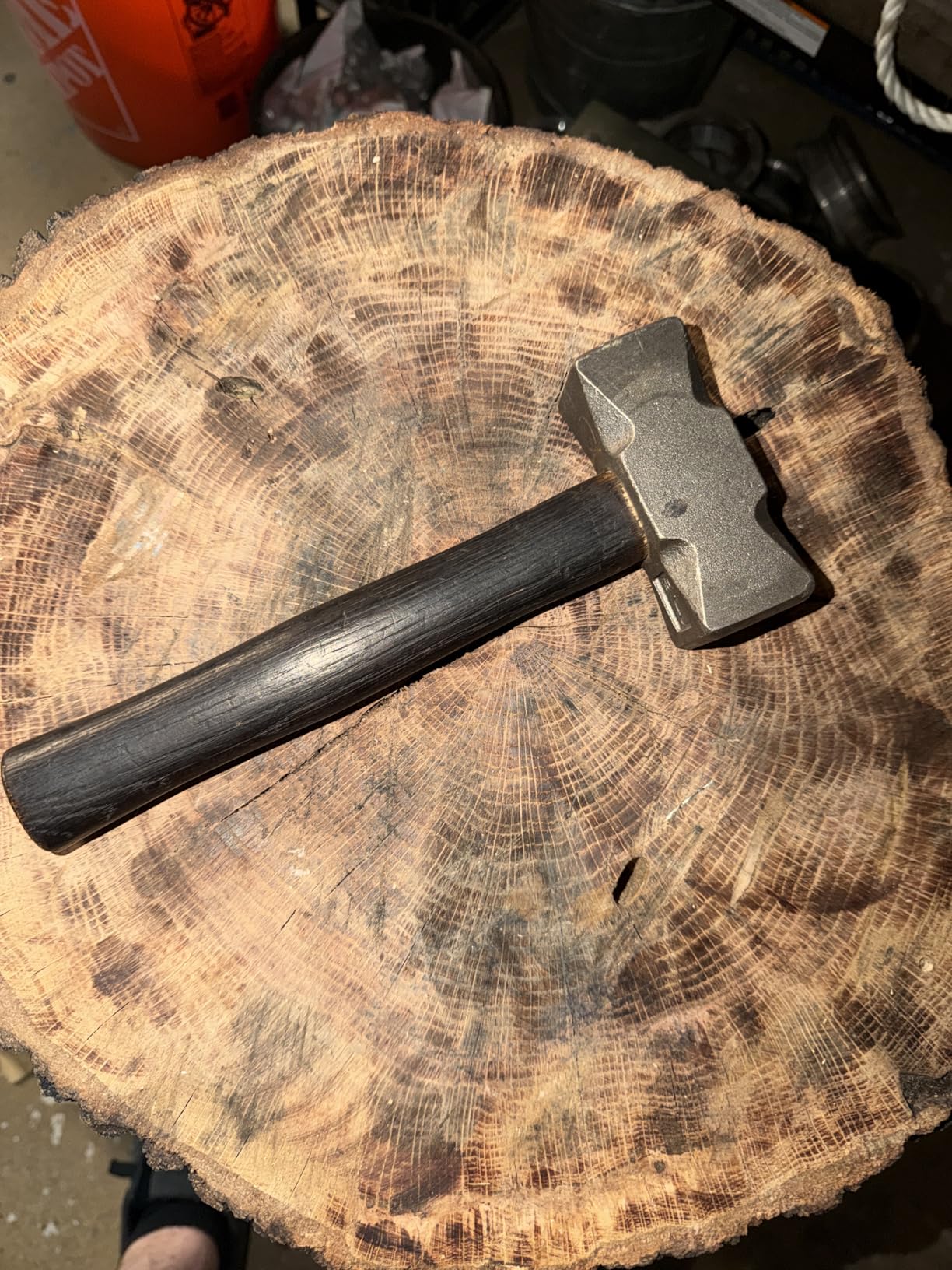 Blacksmith 2.2LB Handmade Square Forge Hammer for Farrier, Knife Maker, Blacksmith Forging Tool customer photo 1
