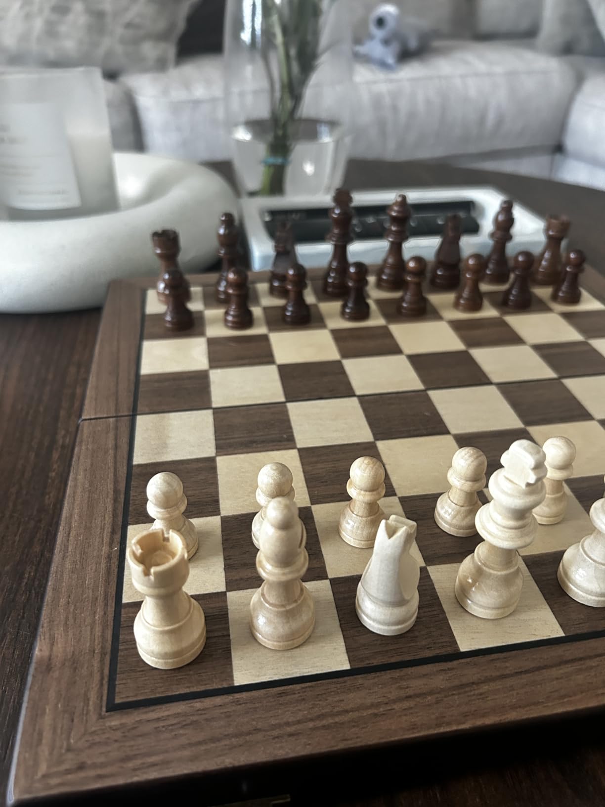Magnetic Wooden Chess Set for Adults Kids 15