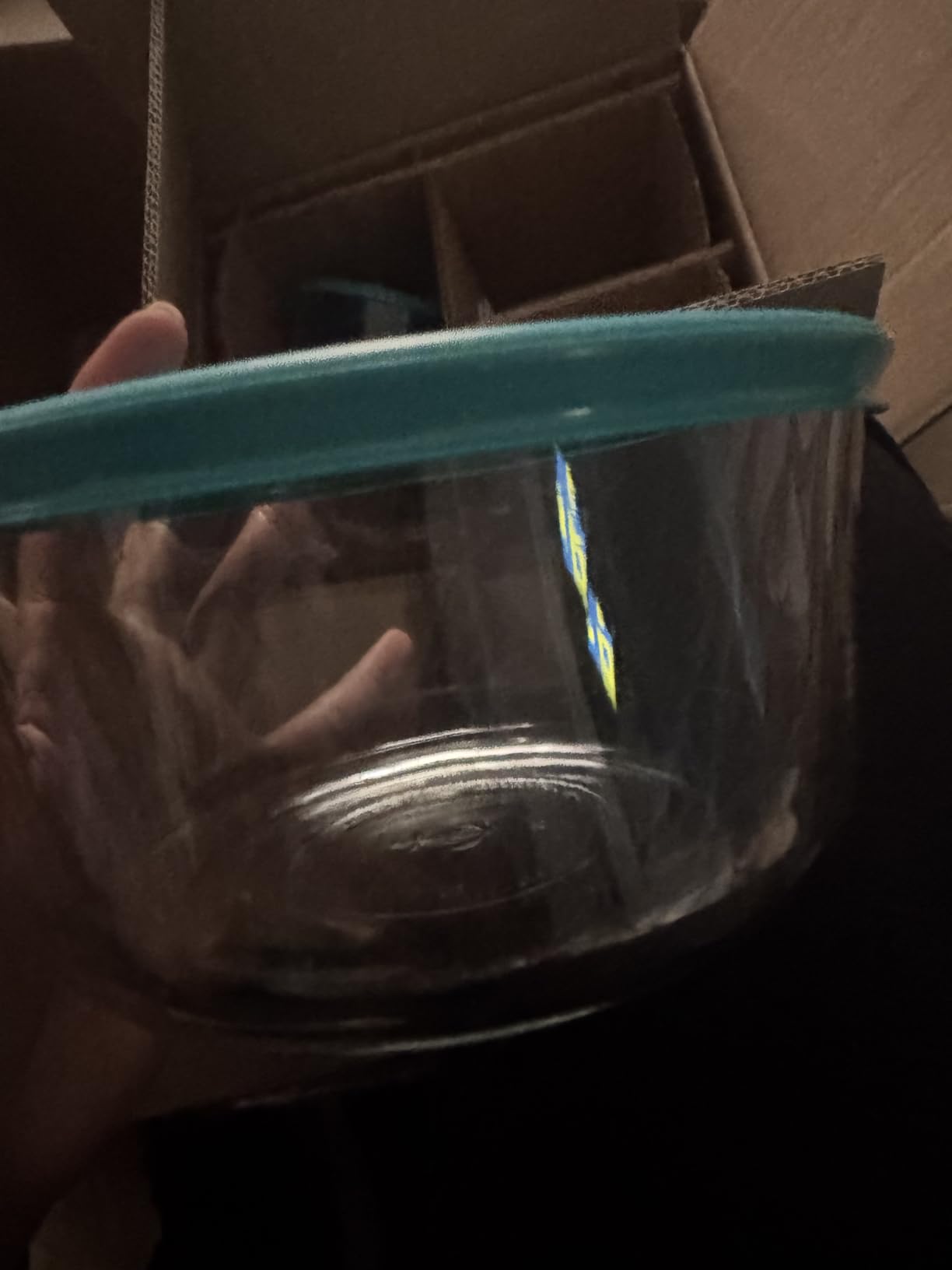 Anchor Hocking 2 Cup Glass Storage Containers with Lids, Set of 4 Glass Food Storage Containers with Mint SnugFit Lids customer photo 2