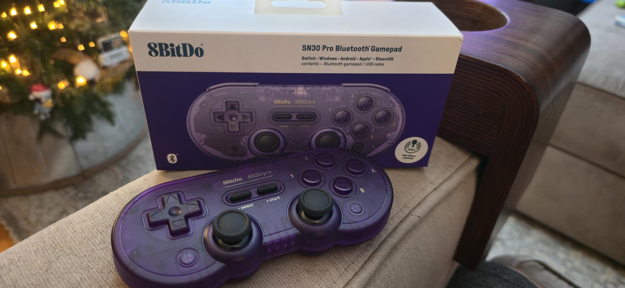 8Bitdo SN30 Pro Wireless Bluetooth Controller (Hall Effect Joystick Update) with Rumble Vibration USB-C Cable Gamepad Compatible with Switch/Switch 2, Windows, Mac OS, Android, Steam (Crystal Purple) customer photo 2