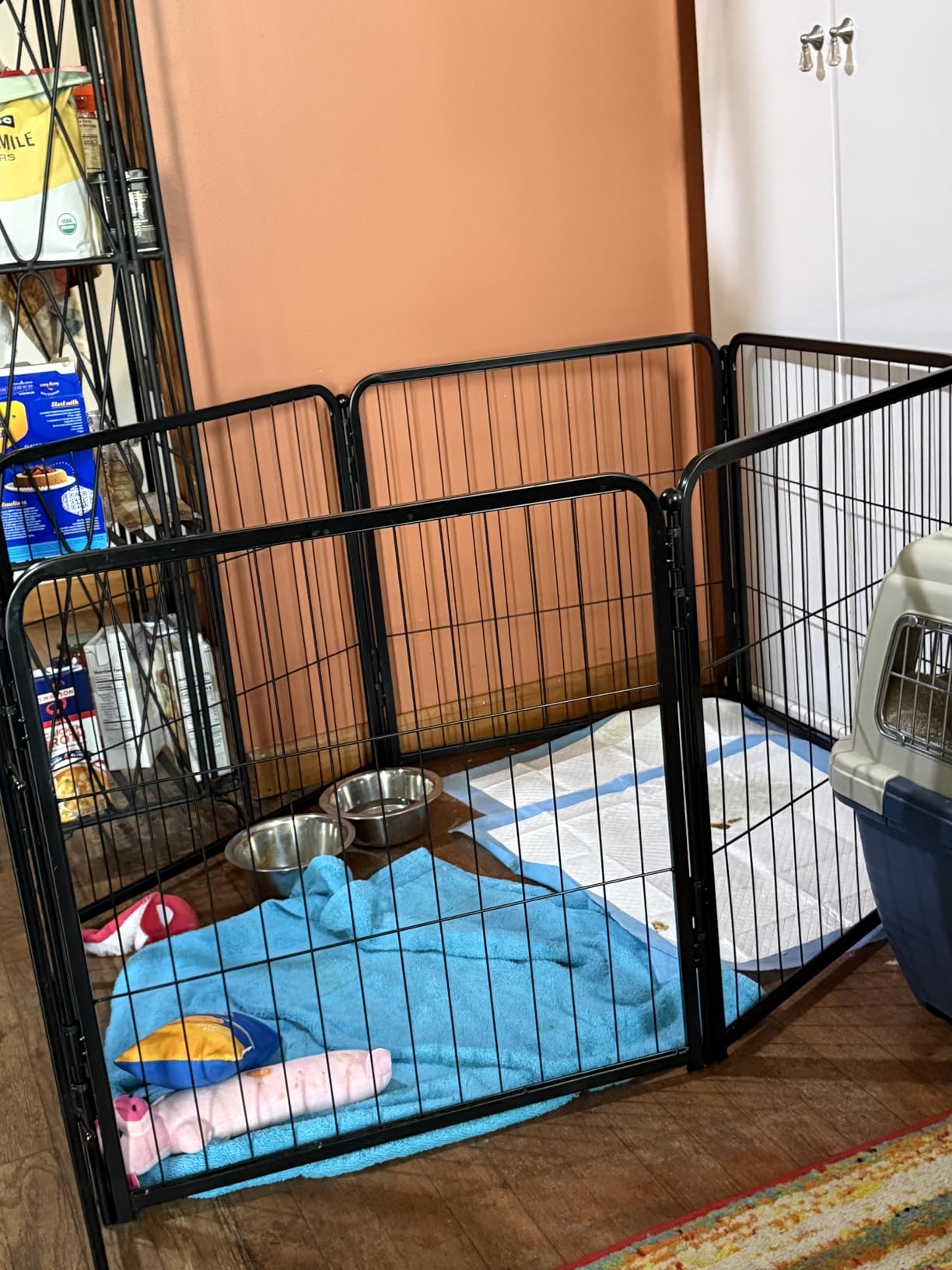 FXW Homeplus Unleashed Indoor Dog Playpen - Stress-Free and Safe Play, Heavy Duty 24 Inch 6 Panels Dog Pen for Puppy and Small Dogs, Black│Patented customer photo 2