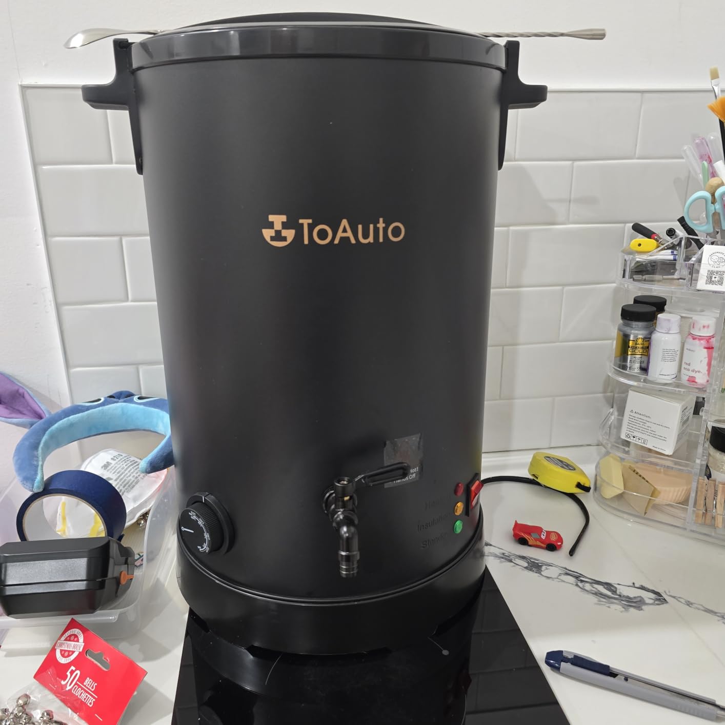 TOAUTO Commercial Wax Melter for Candle Making 15Qts Large Electric Wax Melting Pot with Temperature Control & Quick Pour Spout customer photo 2