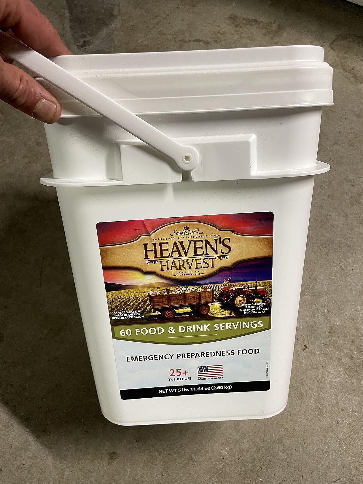 Heaven's Harvest 25-Year Family Food Kit - Emergency Food Supply, Freeze Dried Survival Food Kit + Water-Proof 25-Year Storage Bucket (60 Servings) customer photo 1