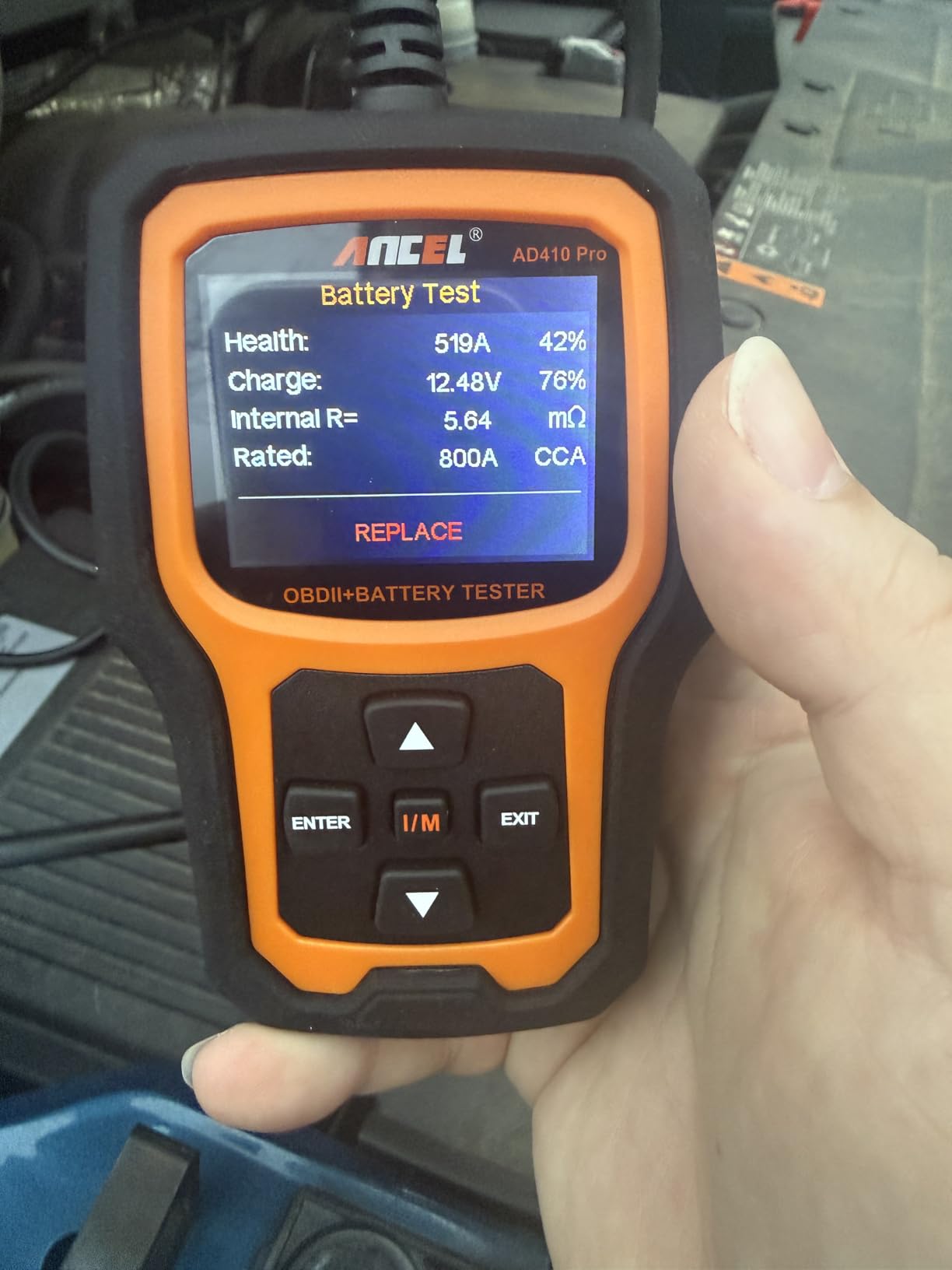 ANCEL AD410 PRO OBD2 Scanner and Battery Tester, 2-in-1 Car Diagnostic Tool, Check Engine Light, EVAP Test, Live Data, 12V Battery Analyzer with Cranking & Charging System Test customer photo 1