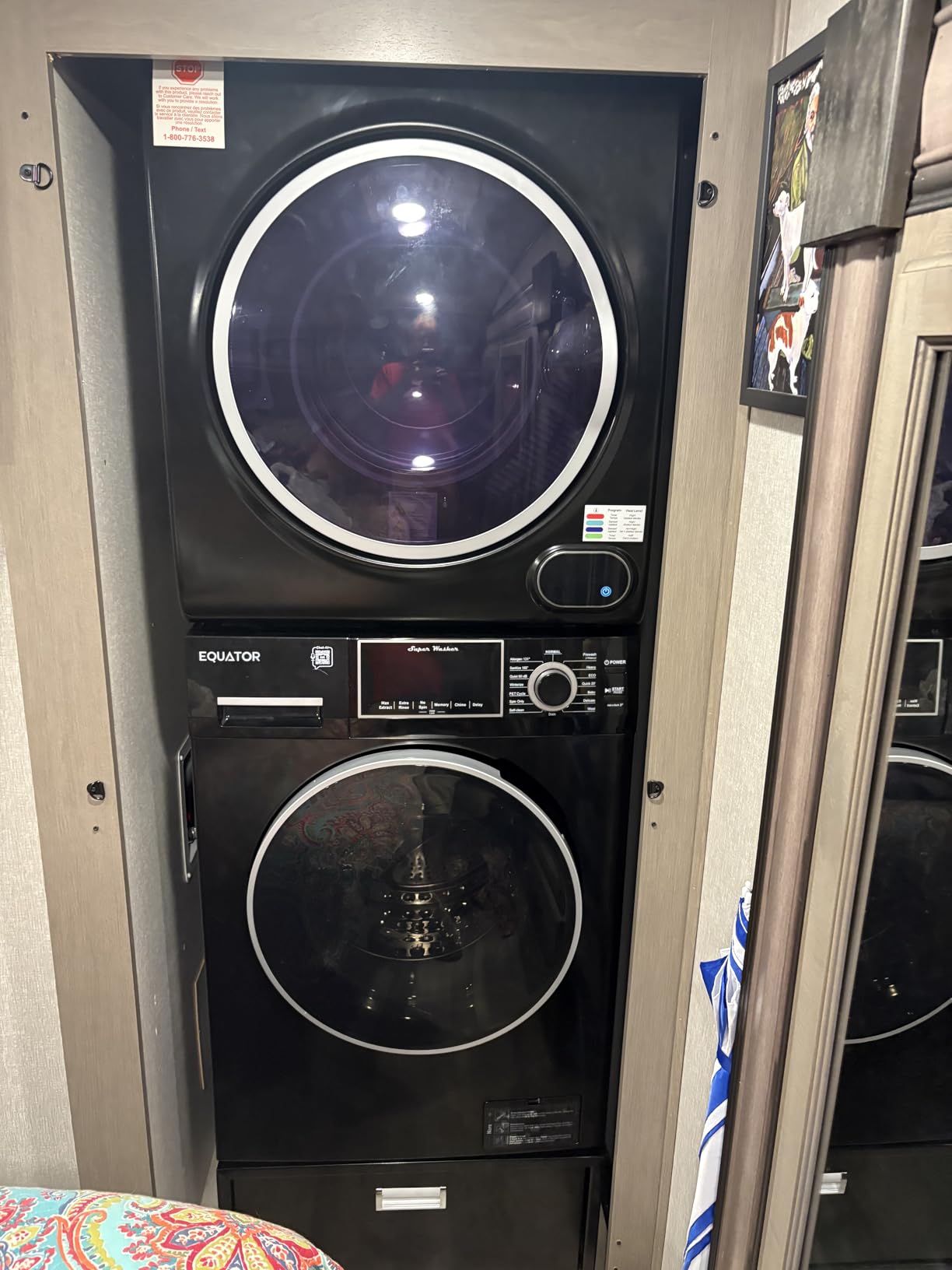 Equator Premium Stackable 15 Lbs Washer 1.62cf 110V + Vented Digi Dryer 3.5cf 110V in White customer photo 1