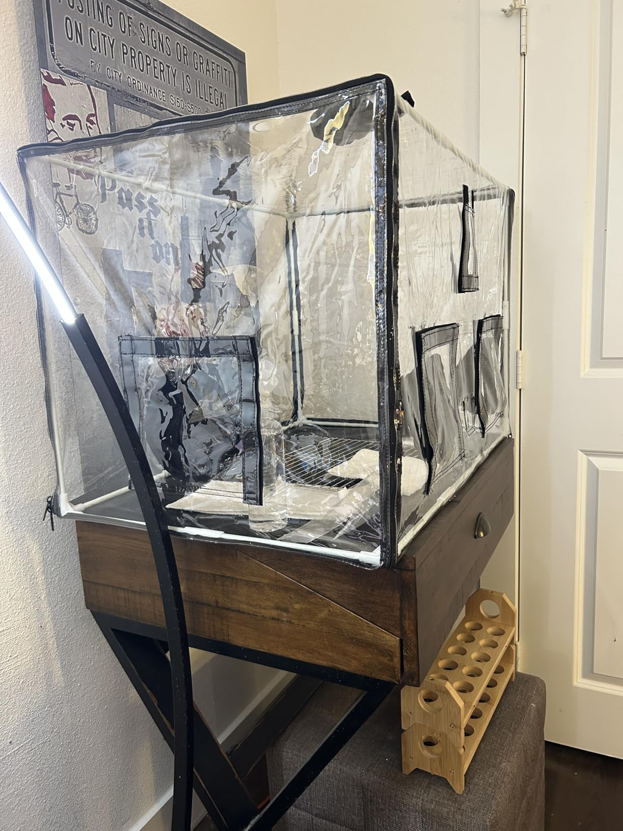 Large Still Air Box Mushroom Mycology Fume Hood Propagation Stations Grow Kit Mushroom Grow Bags Your Monotub Kit Mushroom Planting Bag Tent for Spores Horticulture Supplies (31.5 x 20.5 x 20.5 inch) customer photo 2