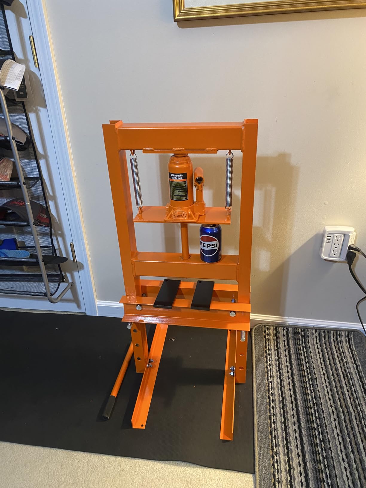 VEVOR Hydraulic 6 Ton H-Frame Garage Floor Adjustable Shop Press with Plates, 6T, Orange customer photo 1