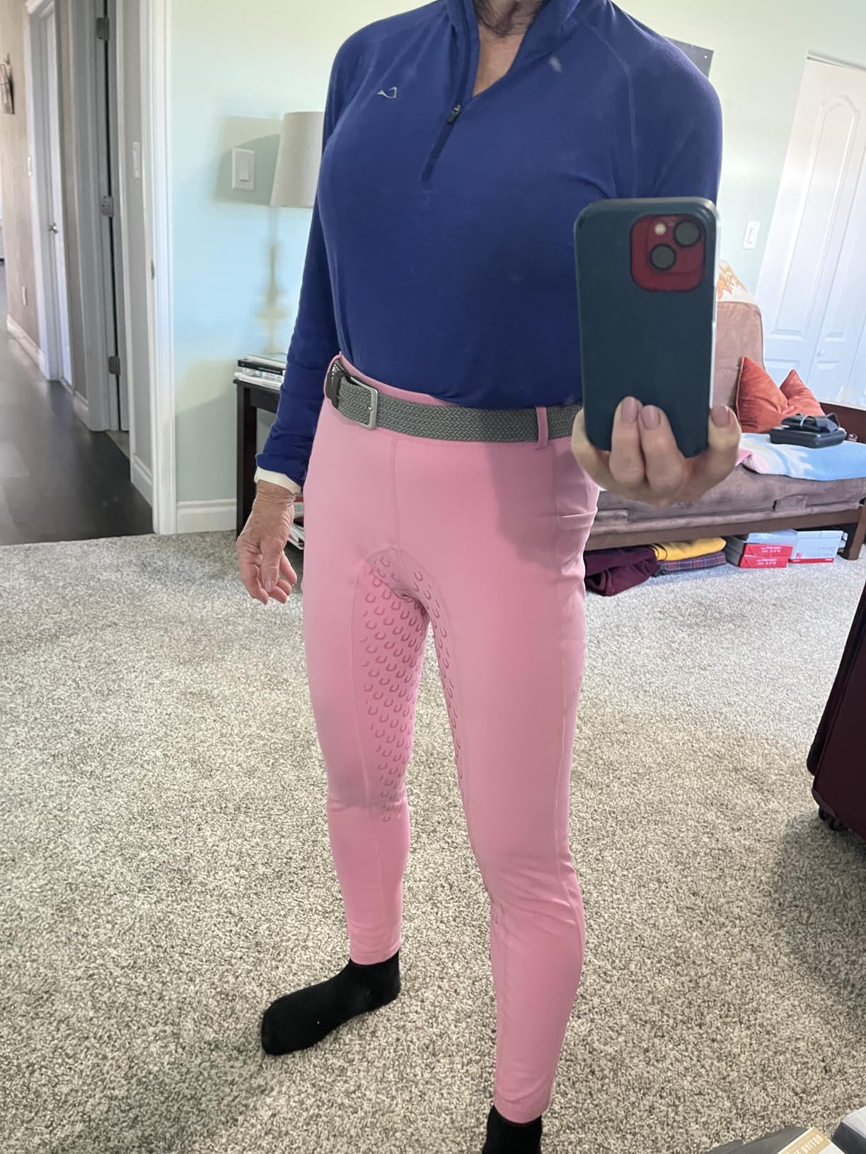 Women's Full Seat Riding Tights Active Silicon Grip Horse Riding Tights Equestrian Breeches customer photo 1