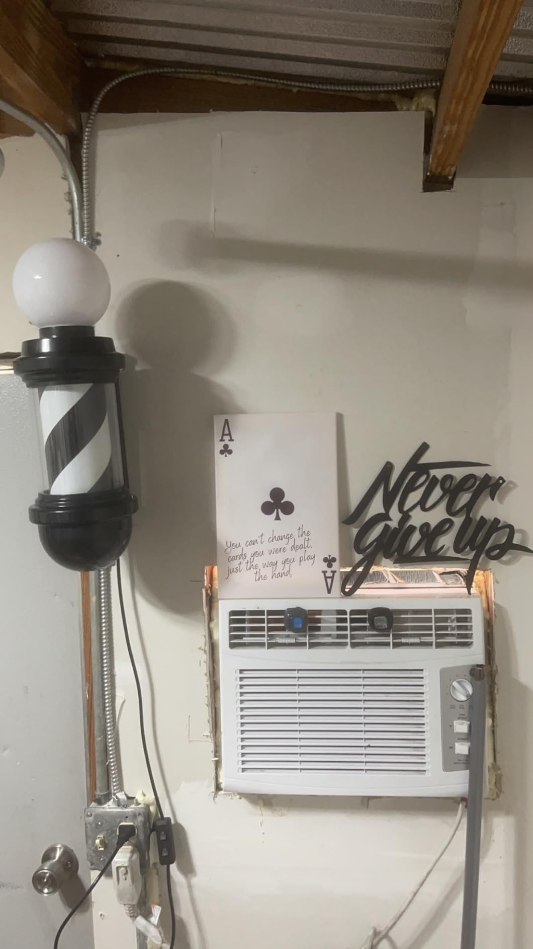 20'' Mini Silver Barber Pole Light customer photo 1