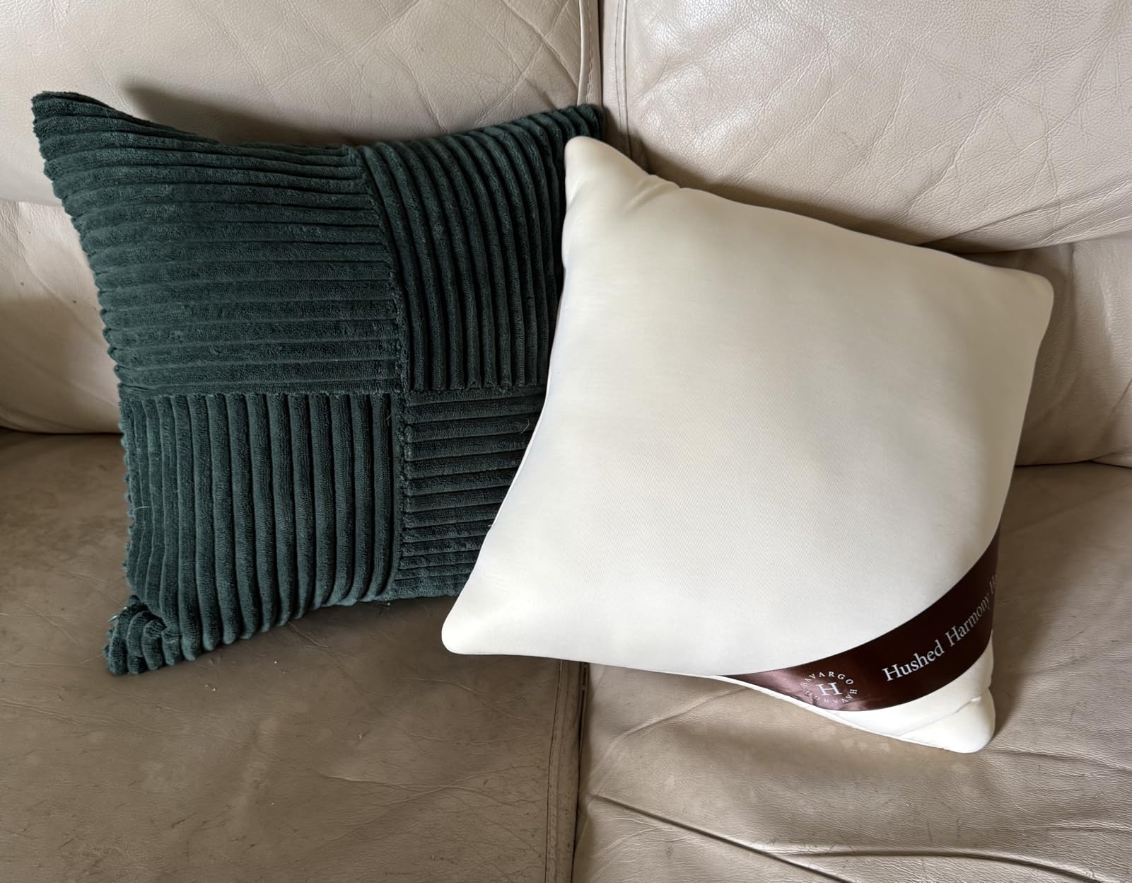 Fancy Homi 2 Packs Rust Boho Decorative Throw Pillow Covers 18x18 Inch for Couch Bed Sofa, Farmhouse Fall Home Decor, Soft Corss Corduroy Patchwork Textured Terracotta Accent Cushion Case customer photo 2