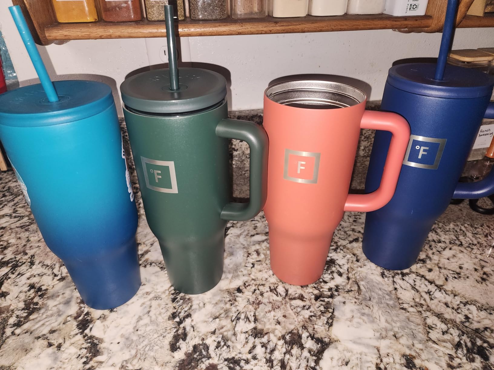 IRON FLASK Co-Pilot Insulated Mug w/Straw & Flip Cap Lids - Cup Holder Bottle for Hot, Cold Drink - Leak-Proof - Water, Coffee Portable Travel Mug - Aurora, 40 Oz customer photo 2