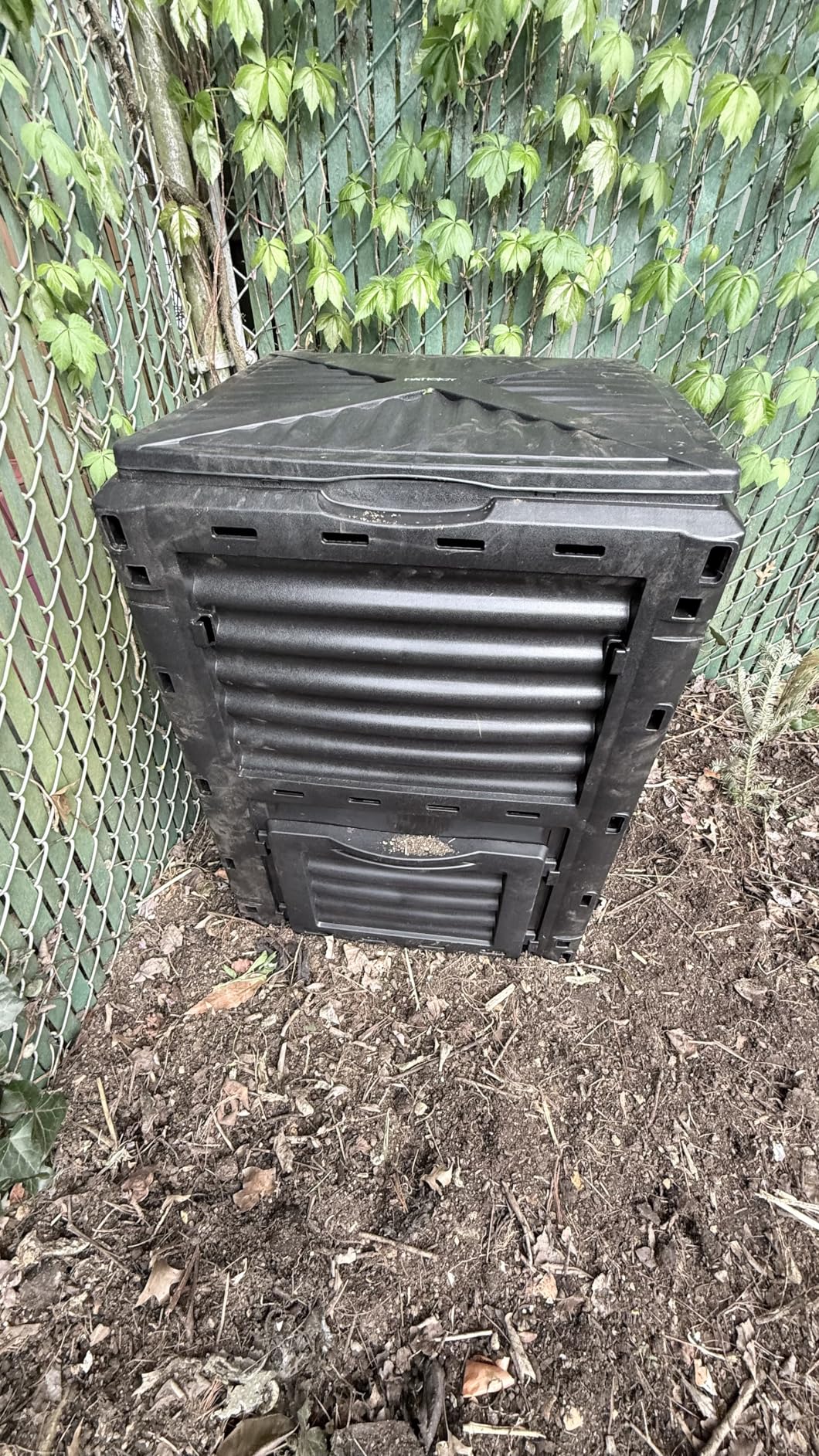 Goplus Compost Bin, Dual Chamber 34.5 Gal Compost Tumbler with 2 Rotating Chambers, Sliding Doors, High-Volume Outdoor Garden Composter, Rotating Composting Bin for Garden Yard, BPA Free customer photo 2