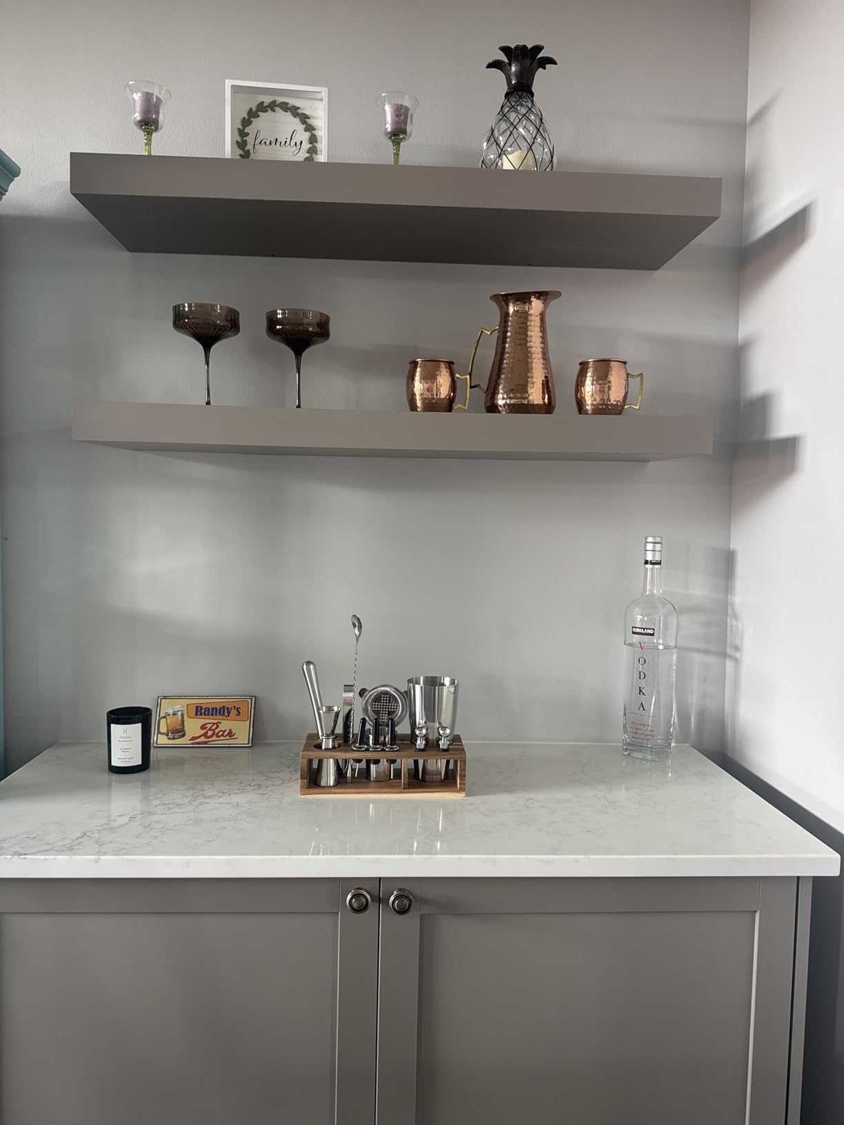 Barillio Gold Bartender Kit - Stainless-Steel Cocktail Shaker Set w/Black Bamboo Stand - Mixology Bar Tools w/Drink Shaker, Mixer, and Muddler for Cocktails - Home Bar Accessories - 23-Pc Bar Set customer photo 1