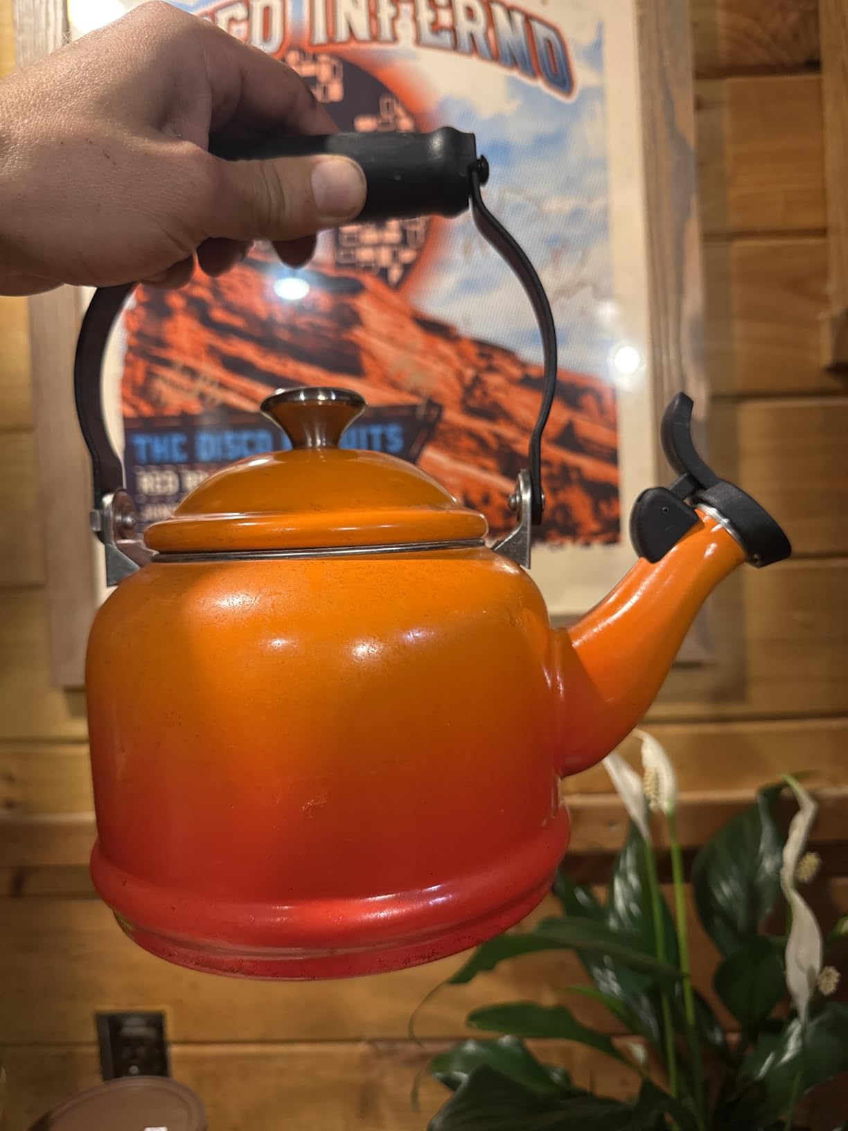 Le Creuset Enamel On Steel Demi Tea Kettle with Metal Finishes, 1.25 qt., Sea Salt customer photo 2