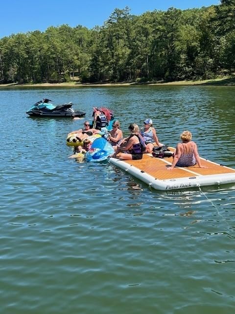 Island Hopper Patio Dock 15ft Inflatable Dock - Durable PVC, 2000+ lb Capacity - Lake Floats with Non-Slip EVA Foam for Safe Use - Inflatable Floating Dock for Lake Includes Electric Pump & Ladder customer photo 1