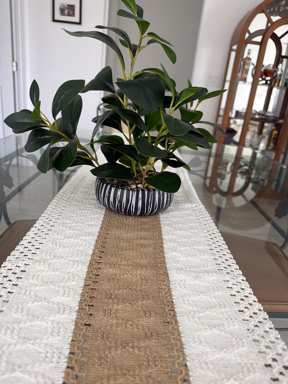 AlphaAcc Artificial Plants Decor Greenery Fake Succulents Indoor Potted Fake Plant with Rustic Black Clay Planter for Home Decor Farmhouse Room Bathroom Bedroom Kitchen Office Table Decor customer photo 1