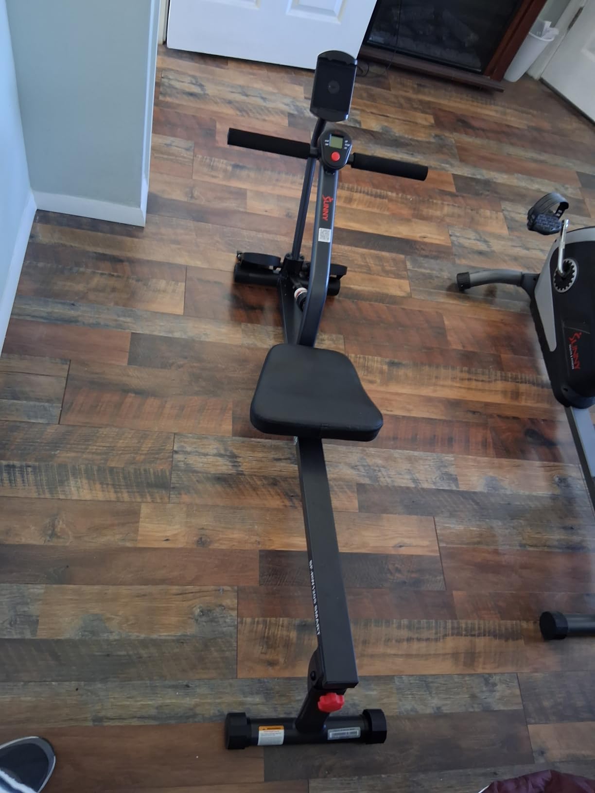 Sunny Health & Fitness Compact Adjustable Rowing Machine with 12 Levels of Resistance for Complete Body Workouts and Optional Free SunnyFit App Enhanced Connectivity customer photo 2