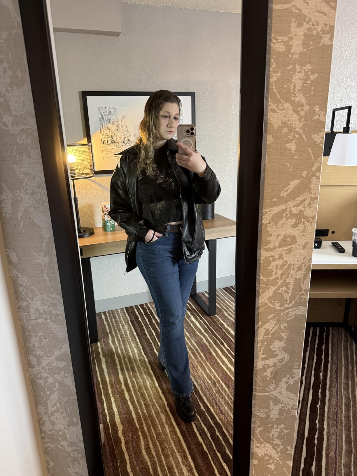 AUTOMET Women's Oversized Faux Leather Jacket Boyfriend Biker Moto Coat Lightweight Fall Bomber Outerwear customer photo 1